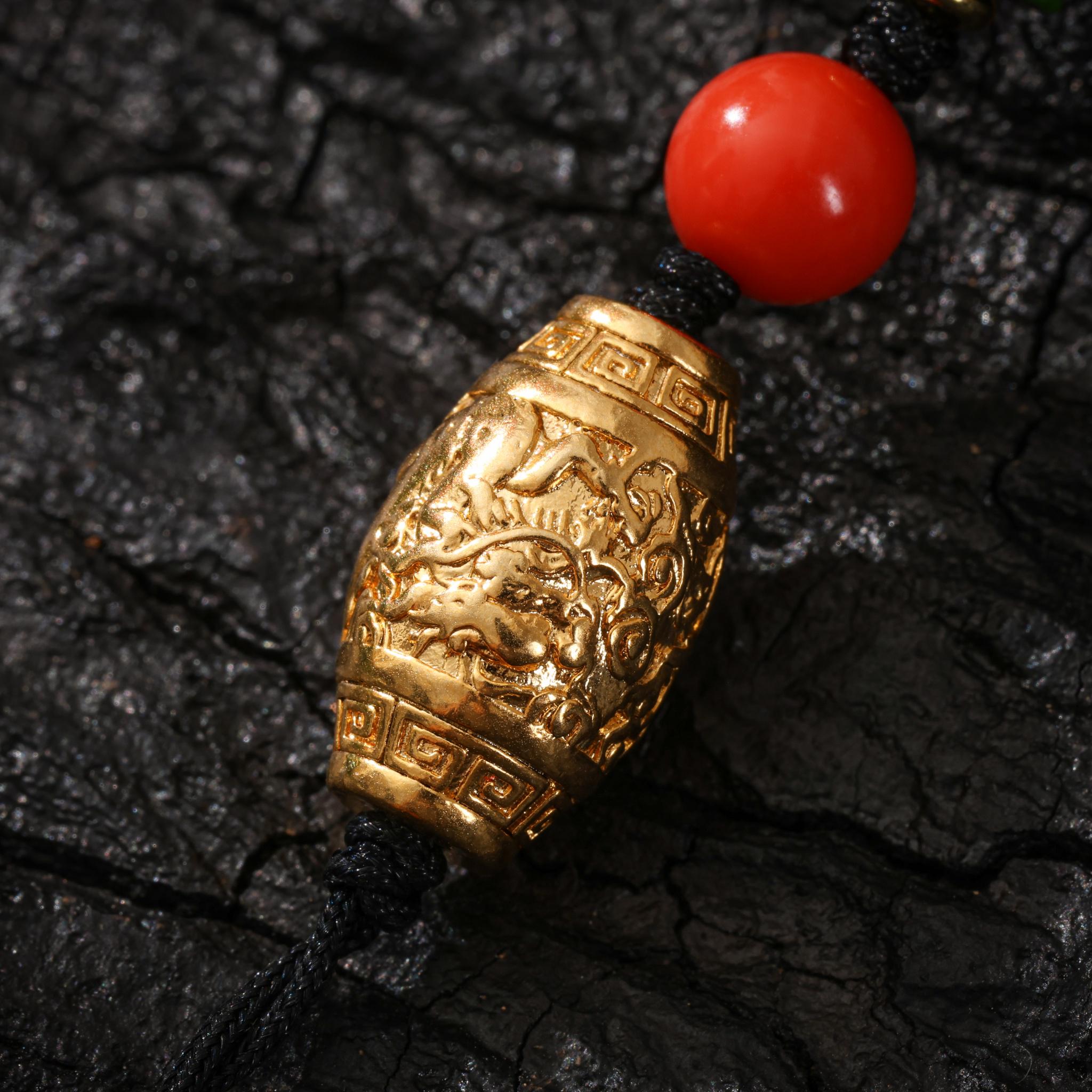 Bone Skull Necklace 108 Dzi Mala Beads