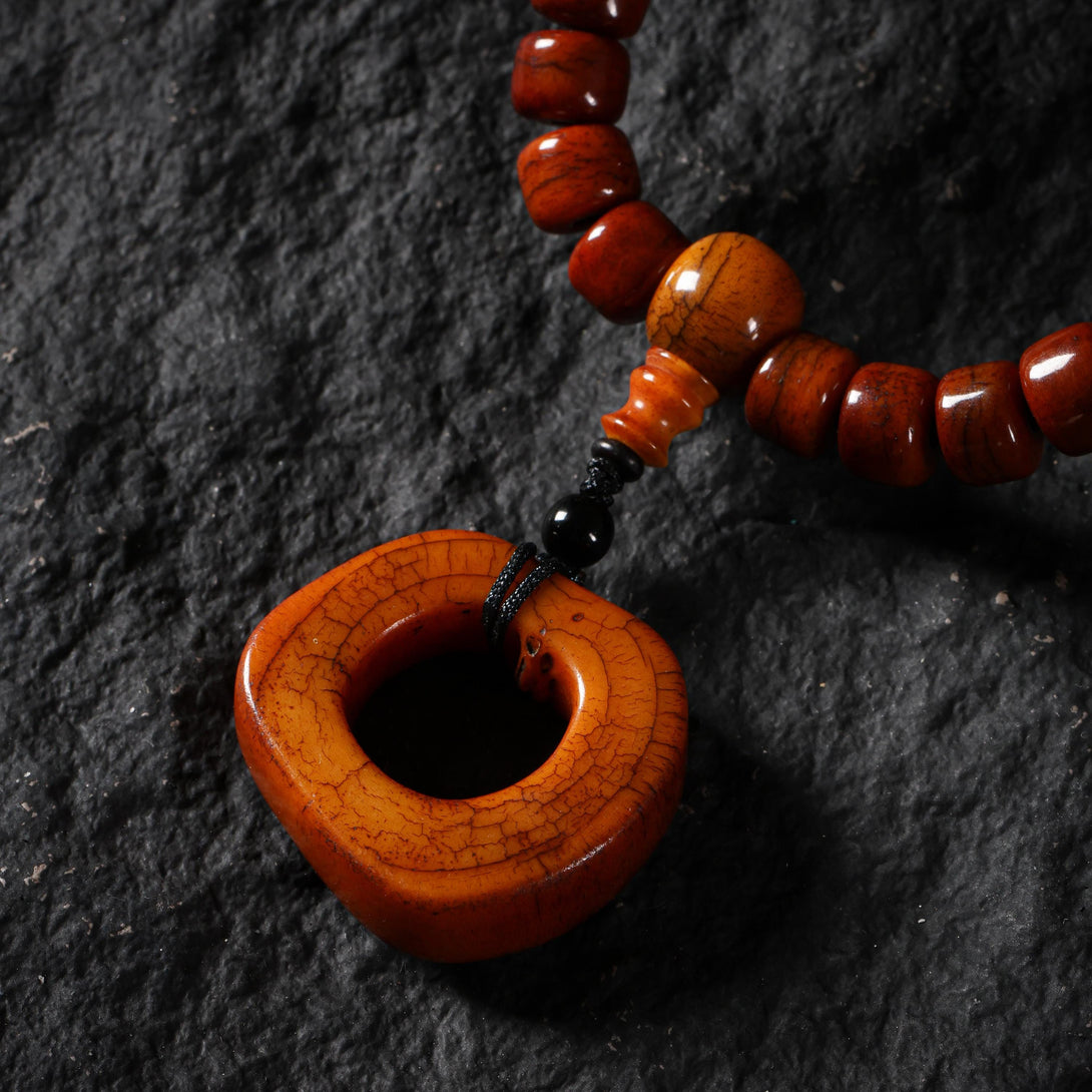 Yak Bone 108 Mala Beads with Turquoise