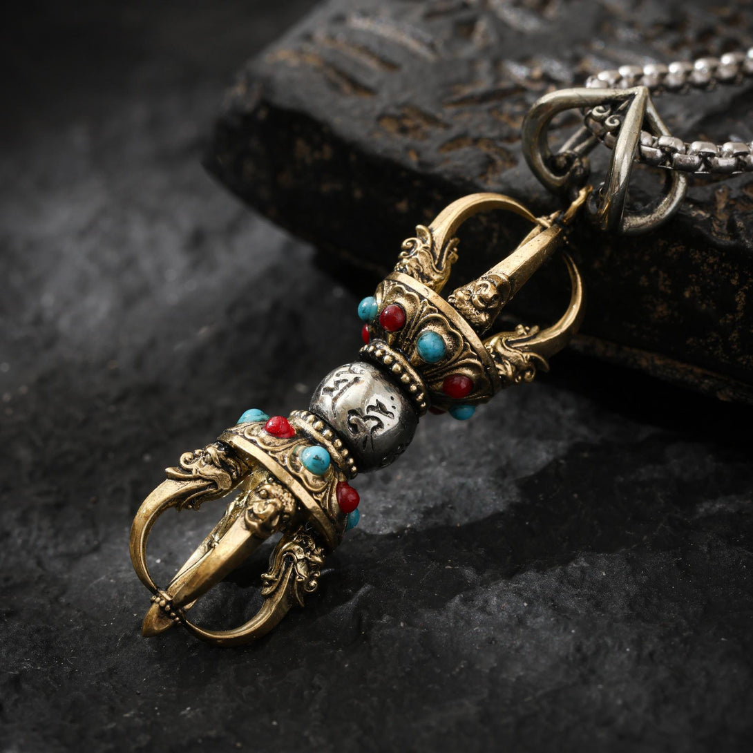 Vajra Pendant Tibetan Talisman Amulet