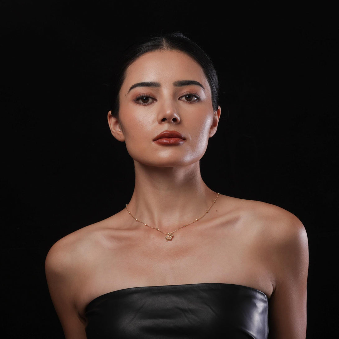 18K Gold Plated The Eternal Love Om Mani Padme Hum Necklace