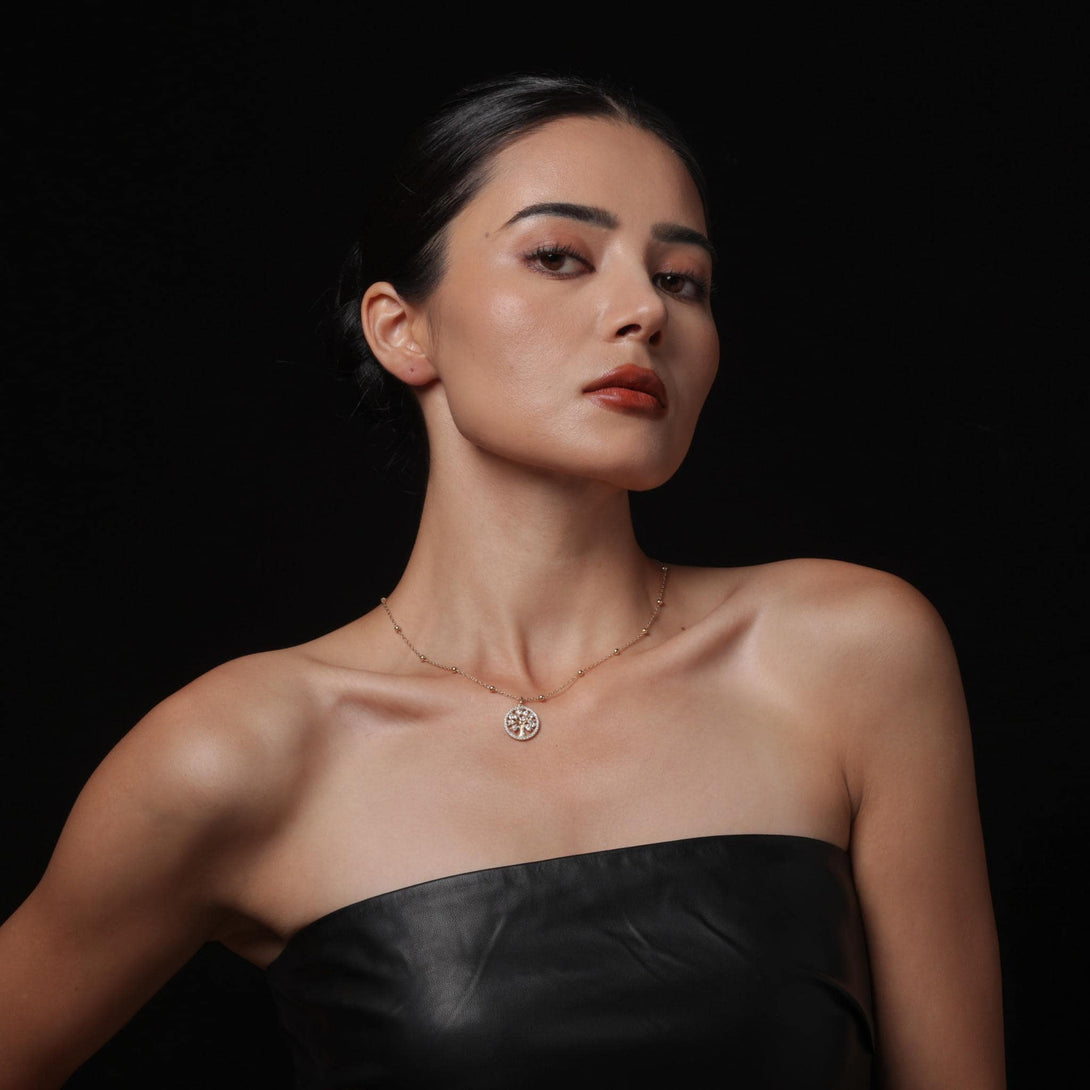 18K Gold Plated Tree of Life Healing Necklace