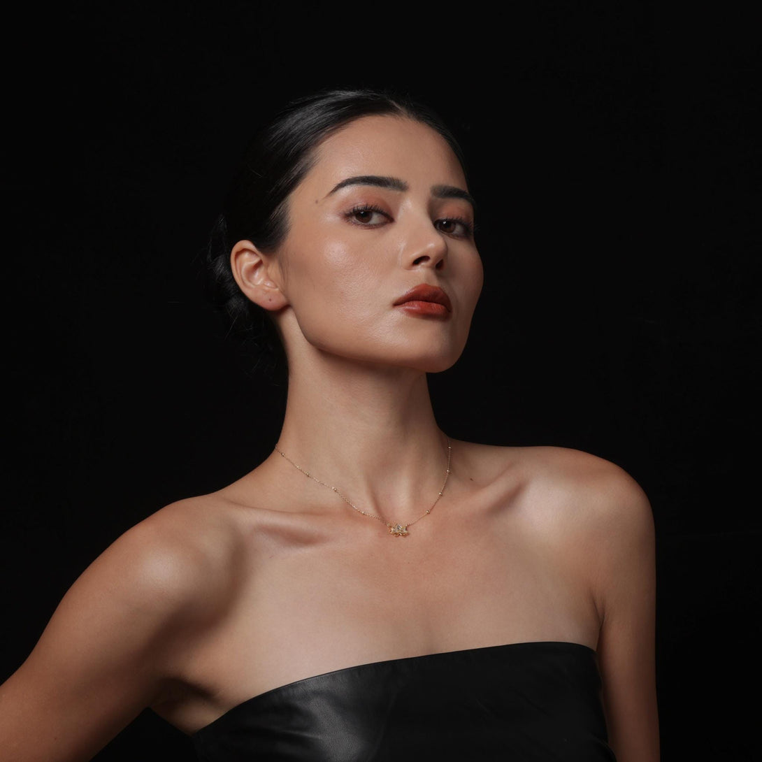 18K Gold-Plated Lotus Necklace