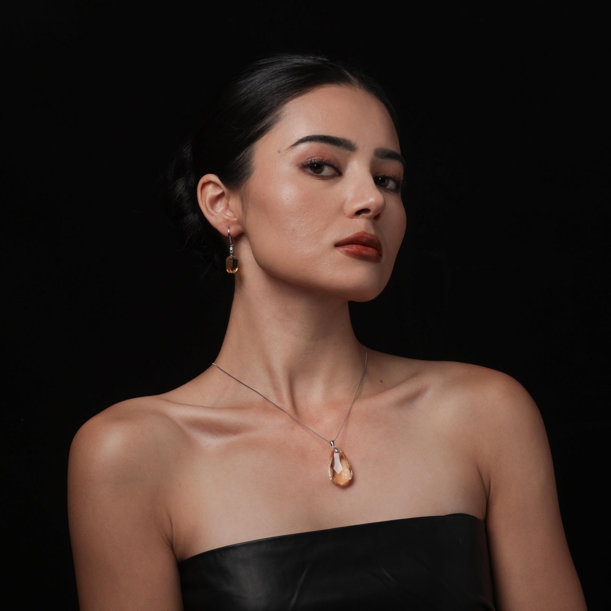 Natural Citrine Earrings