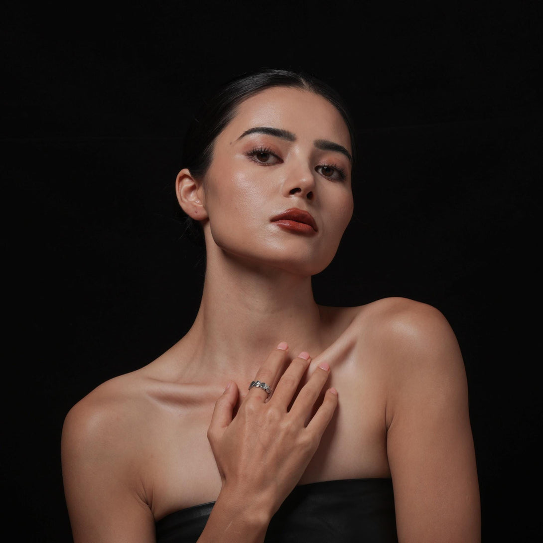 Engraved Ring Tibetan Sacred Wealth Protector Zambala