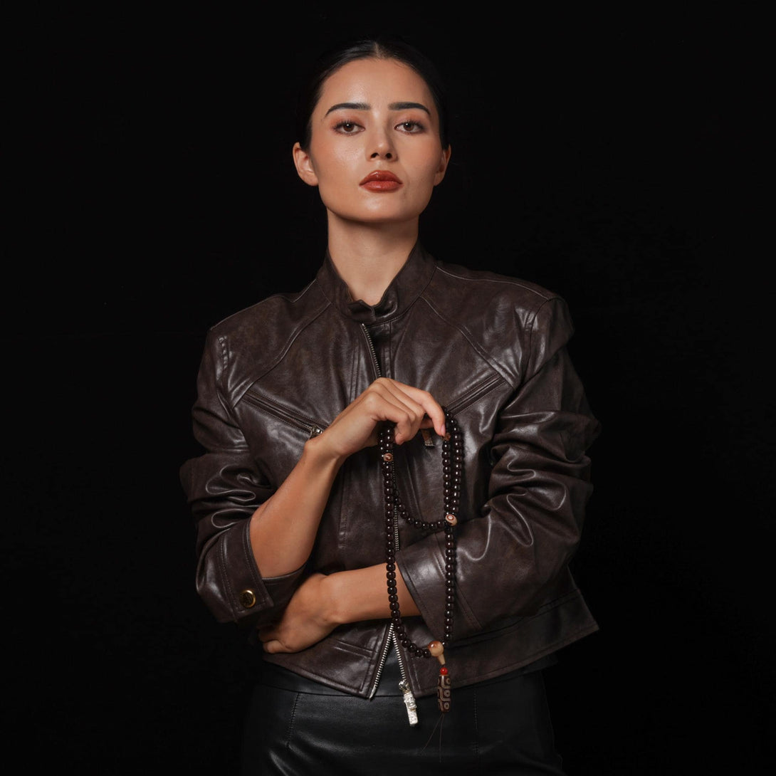 Black Bodhi 108 Mala Beads Necklace