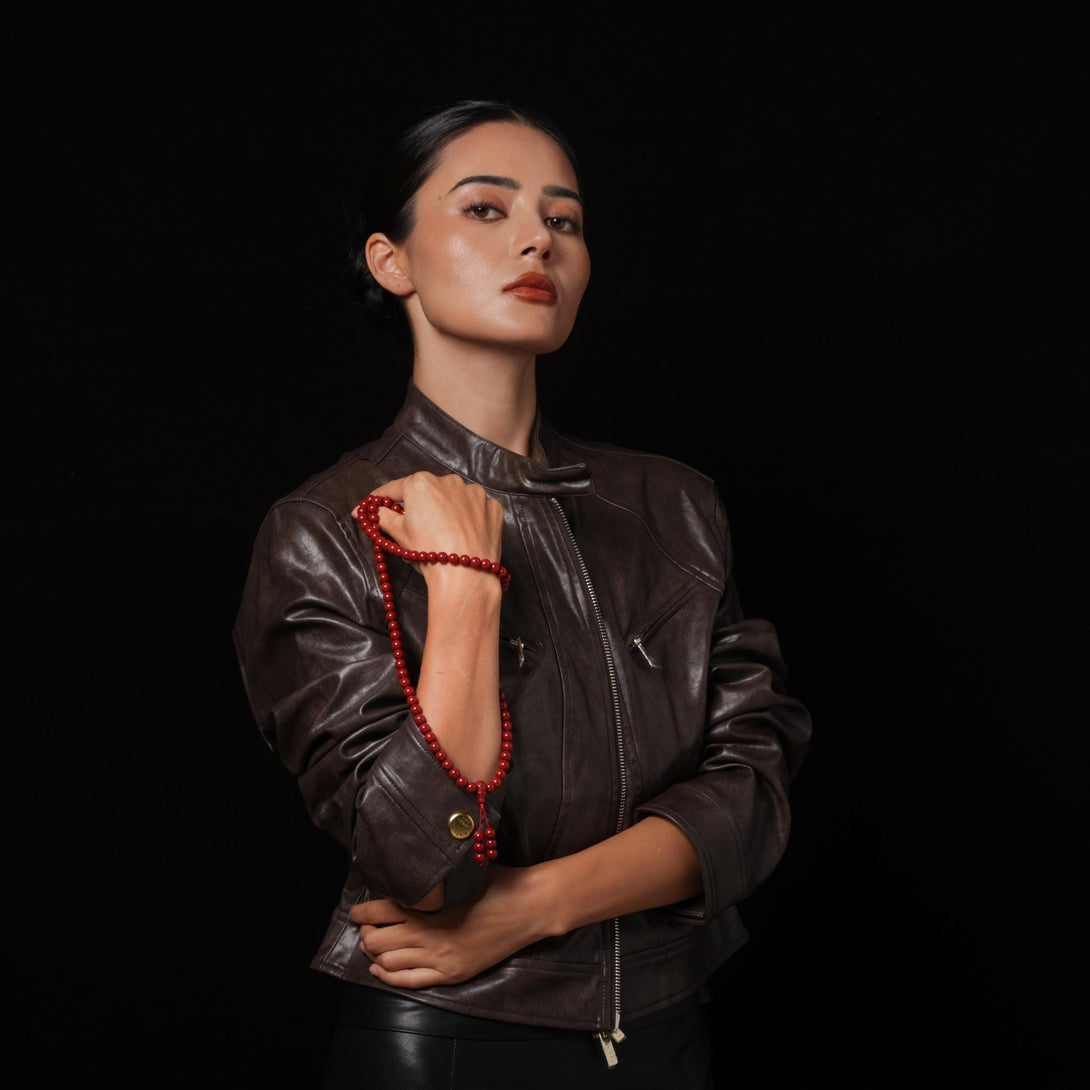 Pure Purple Cinnabar Bracelet Healing Jewelry