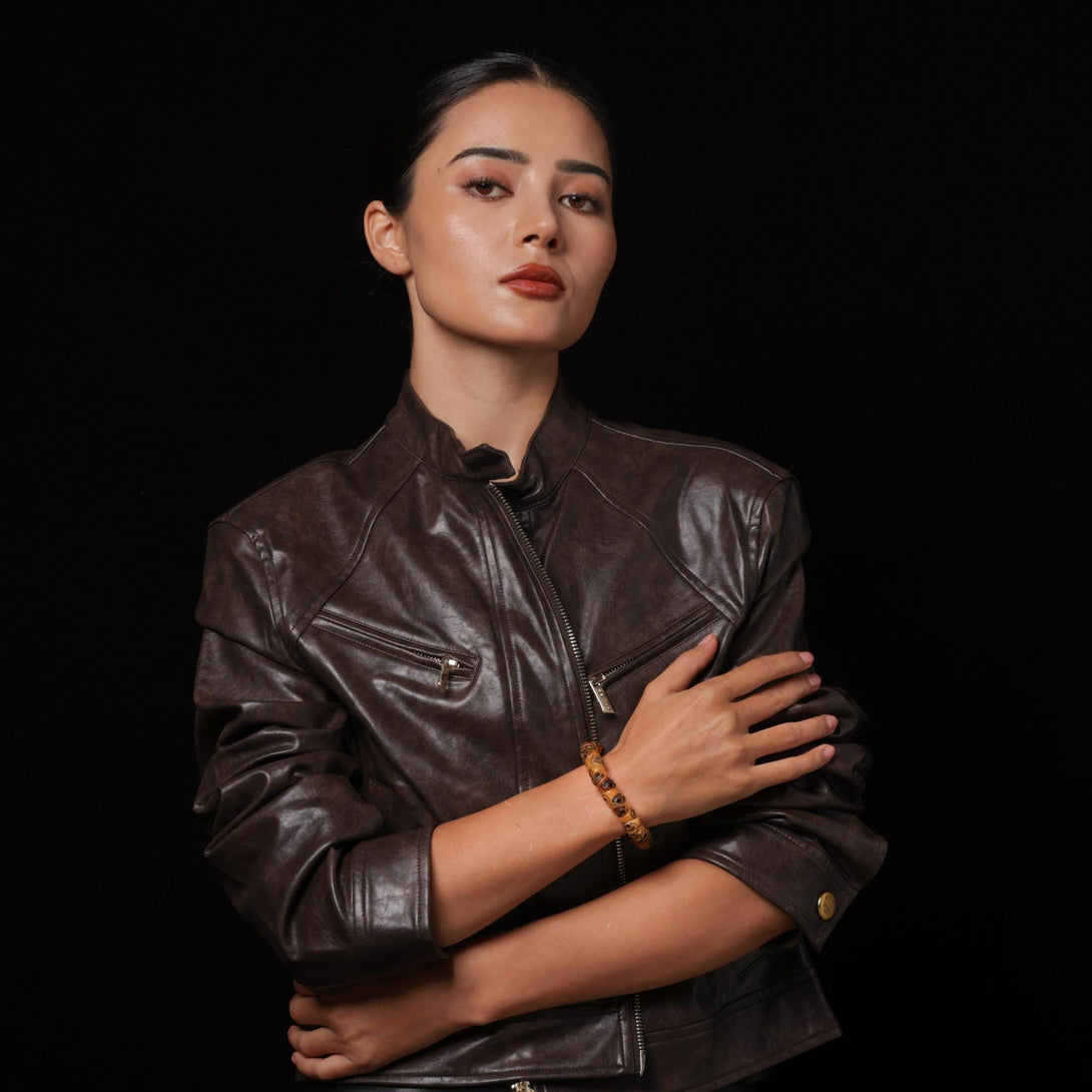 Bone Dice Bracelet Turquoise & Dzi Accents