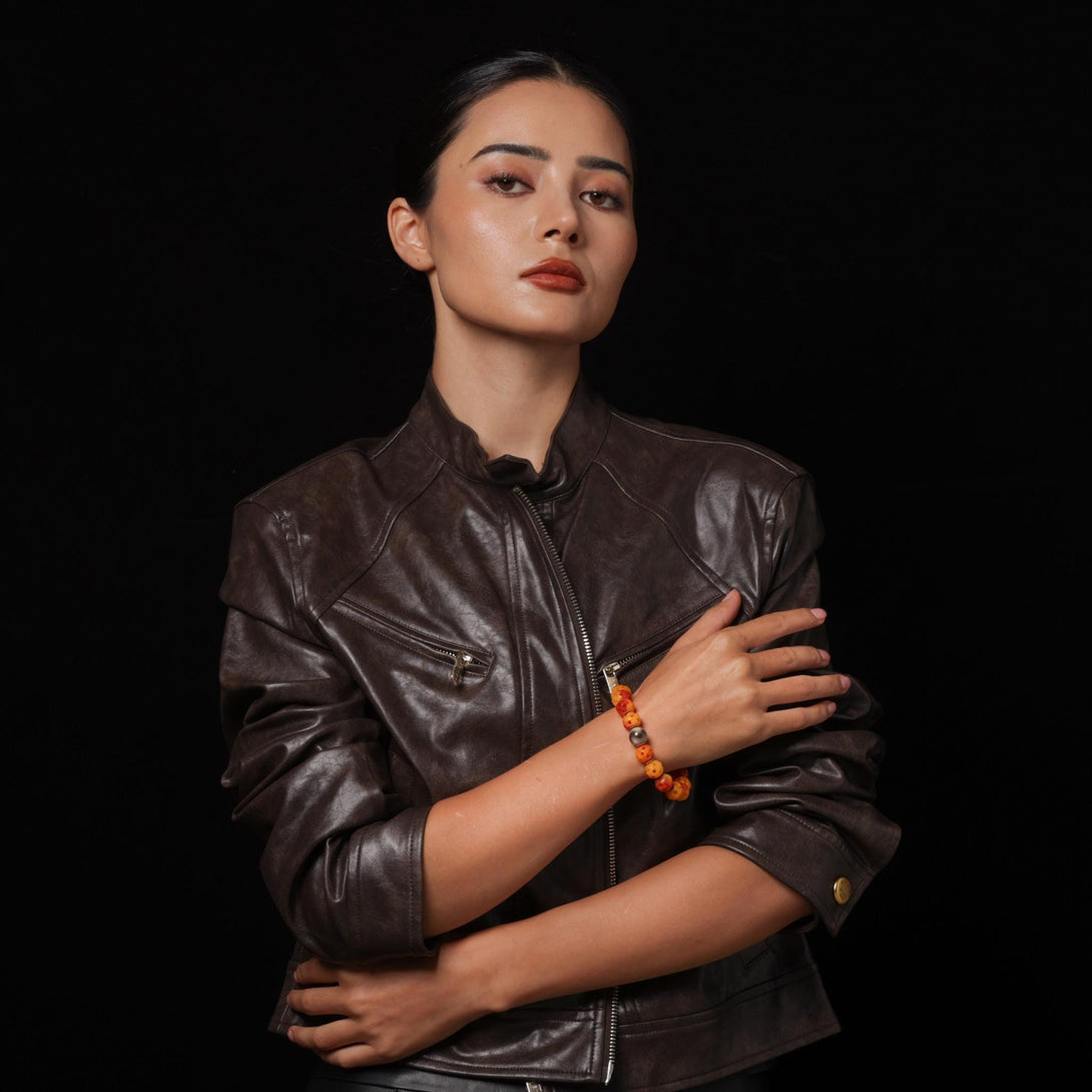 Bone Bracelet Hollow Design Turquoise Diz