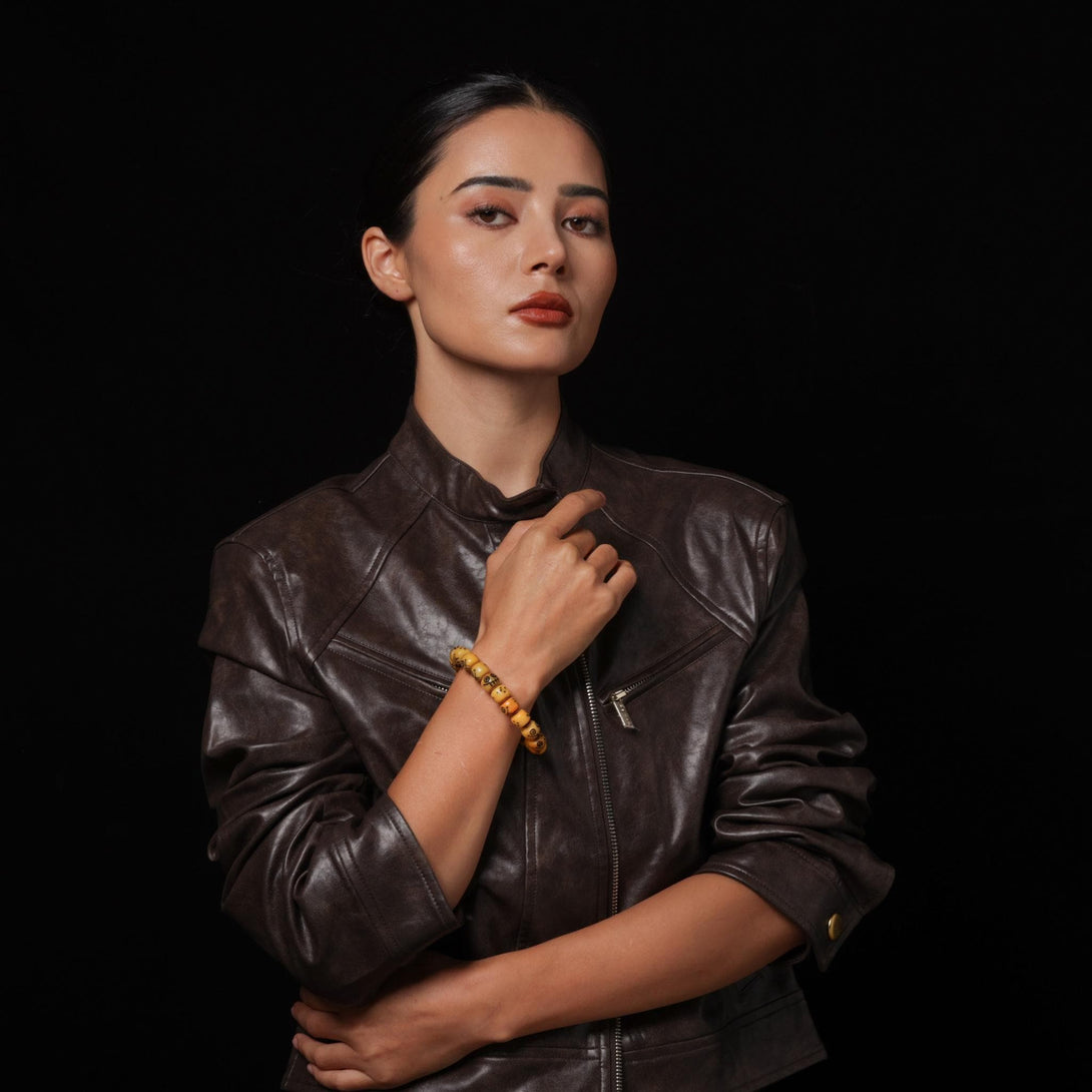 Bone “Smiling Fool” Bracelet Mala Beads