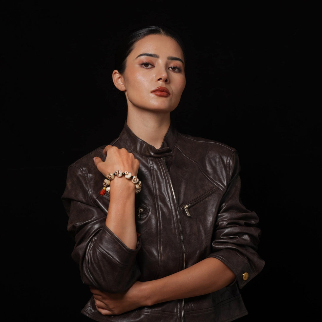 Bone Skull Bracelet Tibetan Charnel Ground