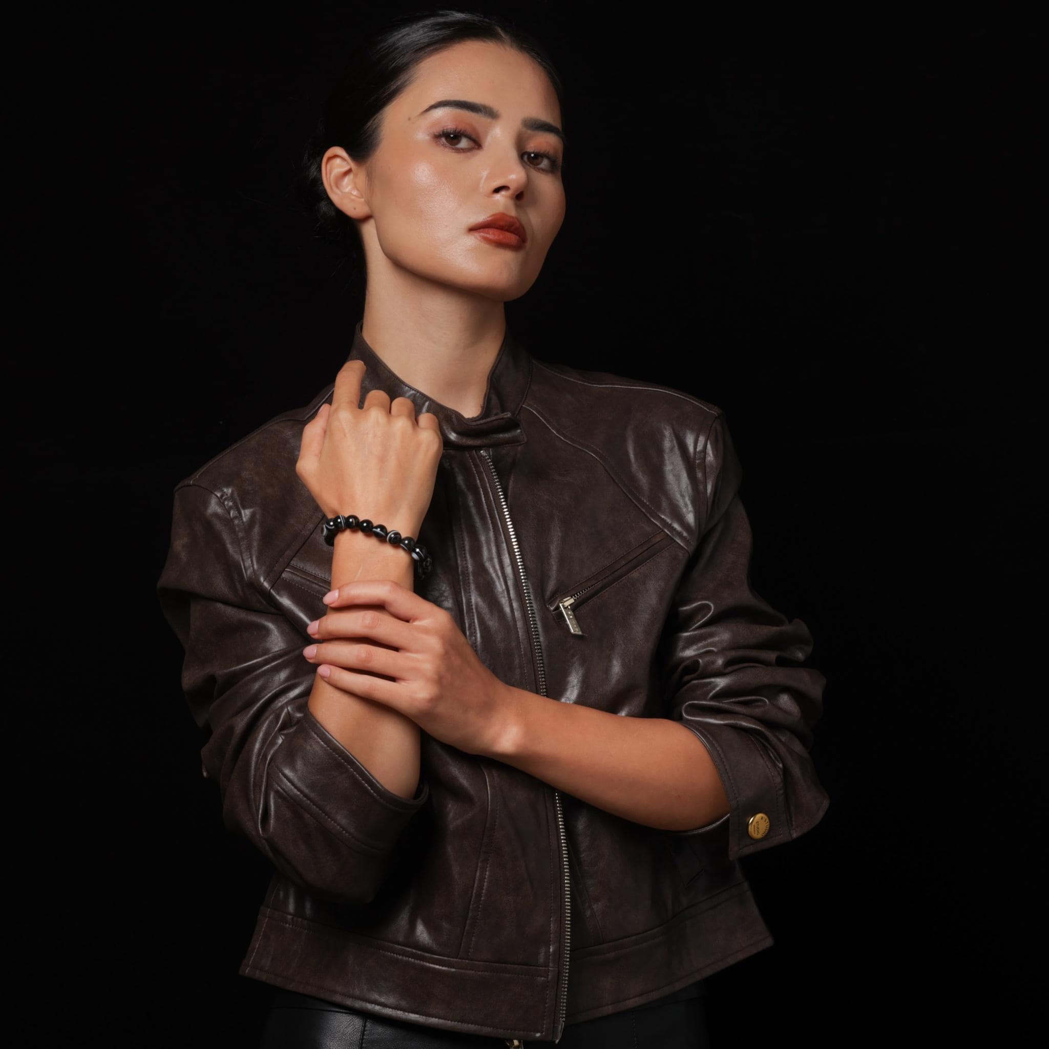 Natural Black Tiger Eye Agate Bracelet