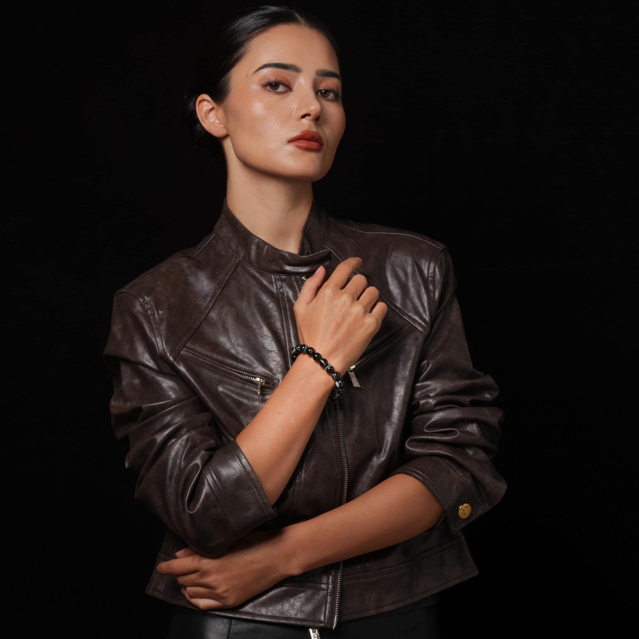 Natural Black Tiger Eye Agate Bracelet