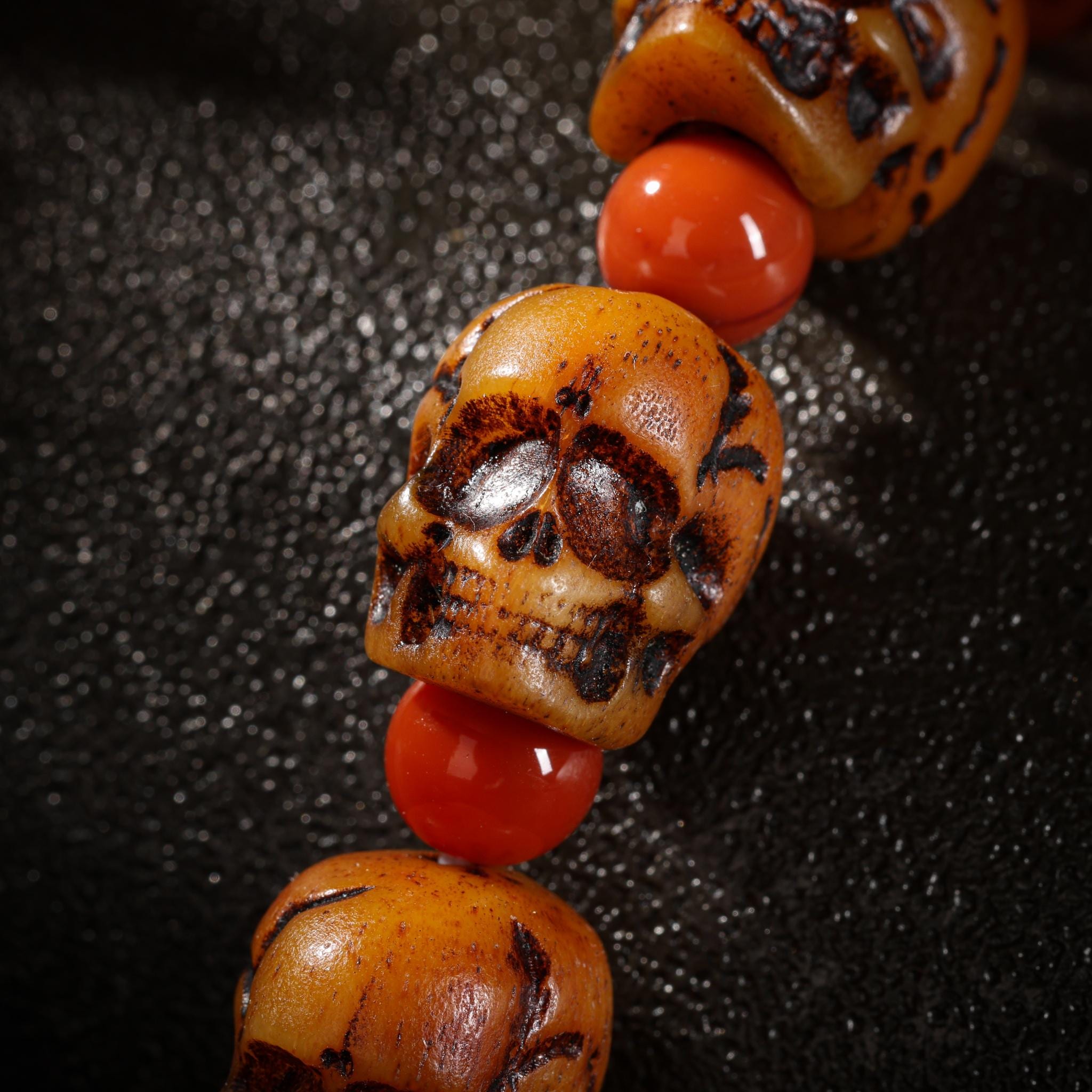 Bone Skull Bracelet Tibetan Protection Amulet