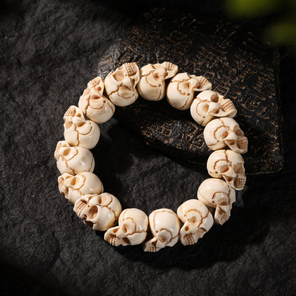 Bone Skull Bracelet Tibetan Charnel Ground