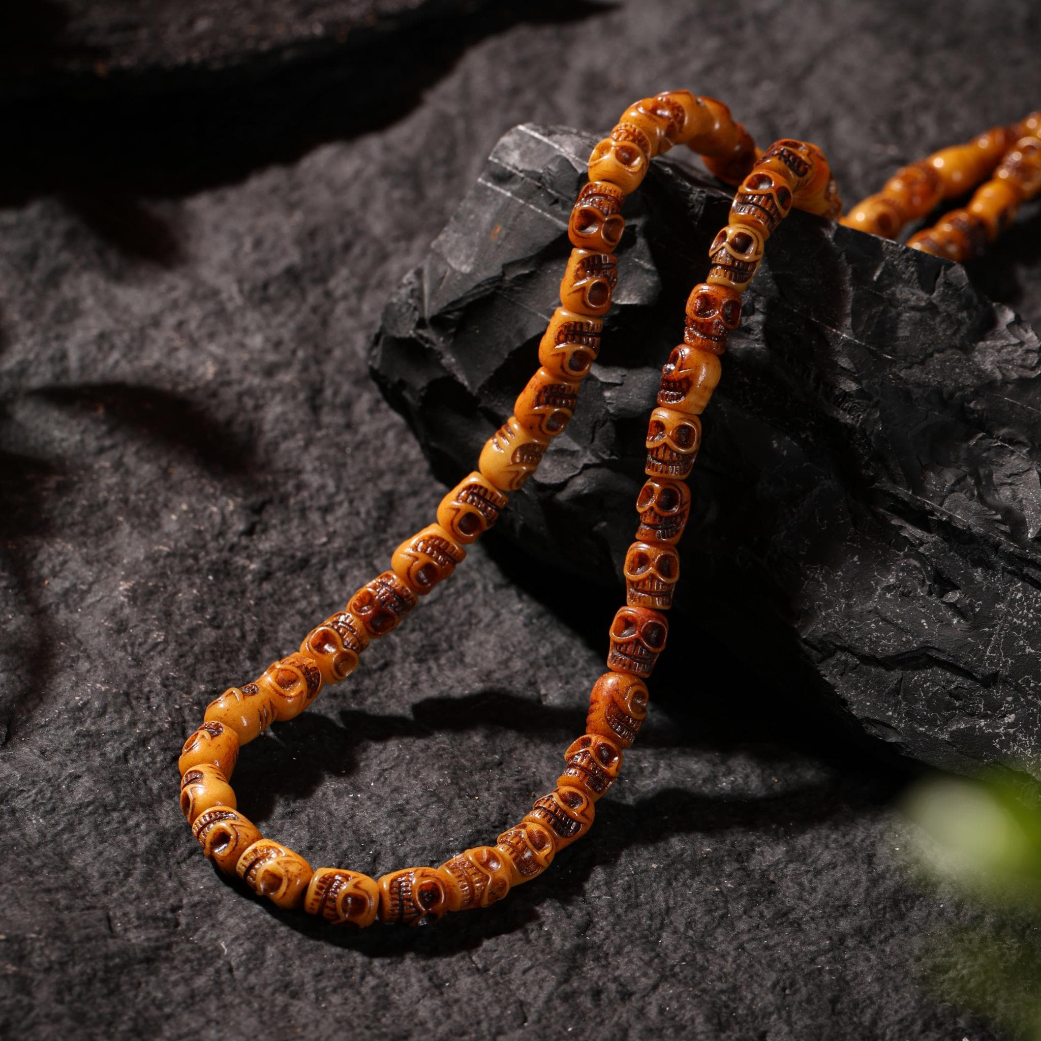 Bone Skull Necklace 108 Mala eads