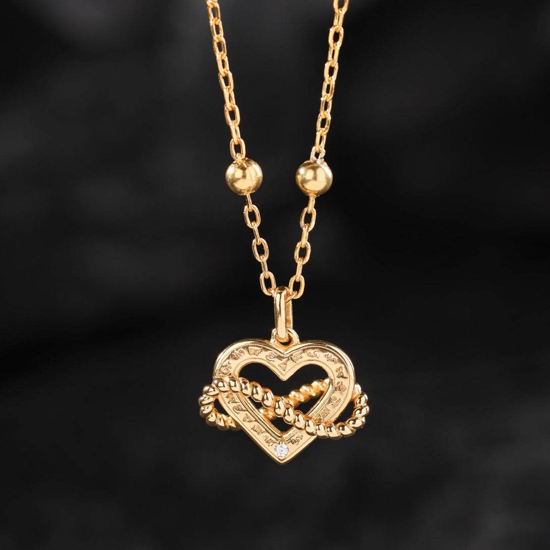 18K Gold Plated The Eternal Love Om Mani Padme Hum Necklace