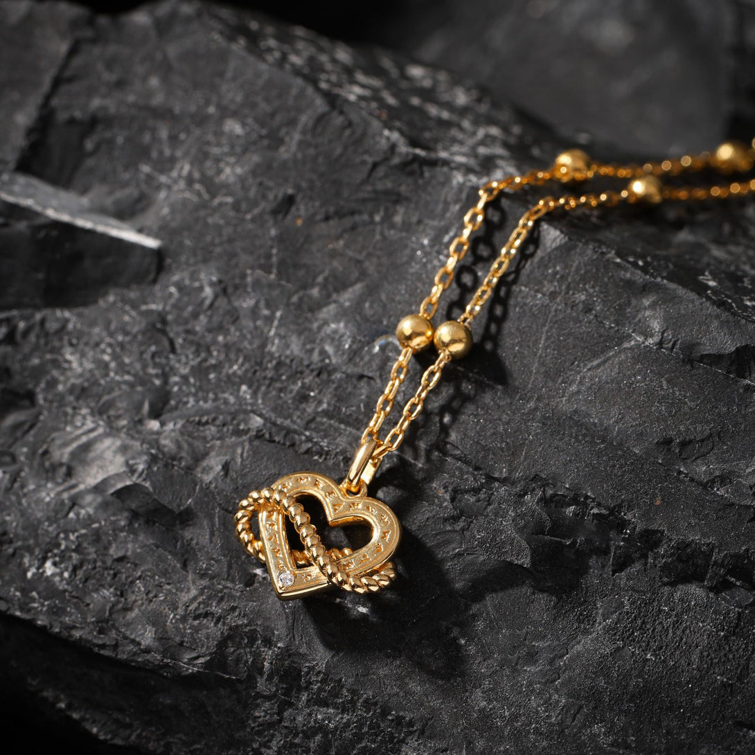 18K Gold Plated The Eternal Love Om Mani Padme Hum Necklace