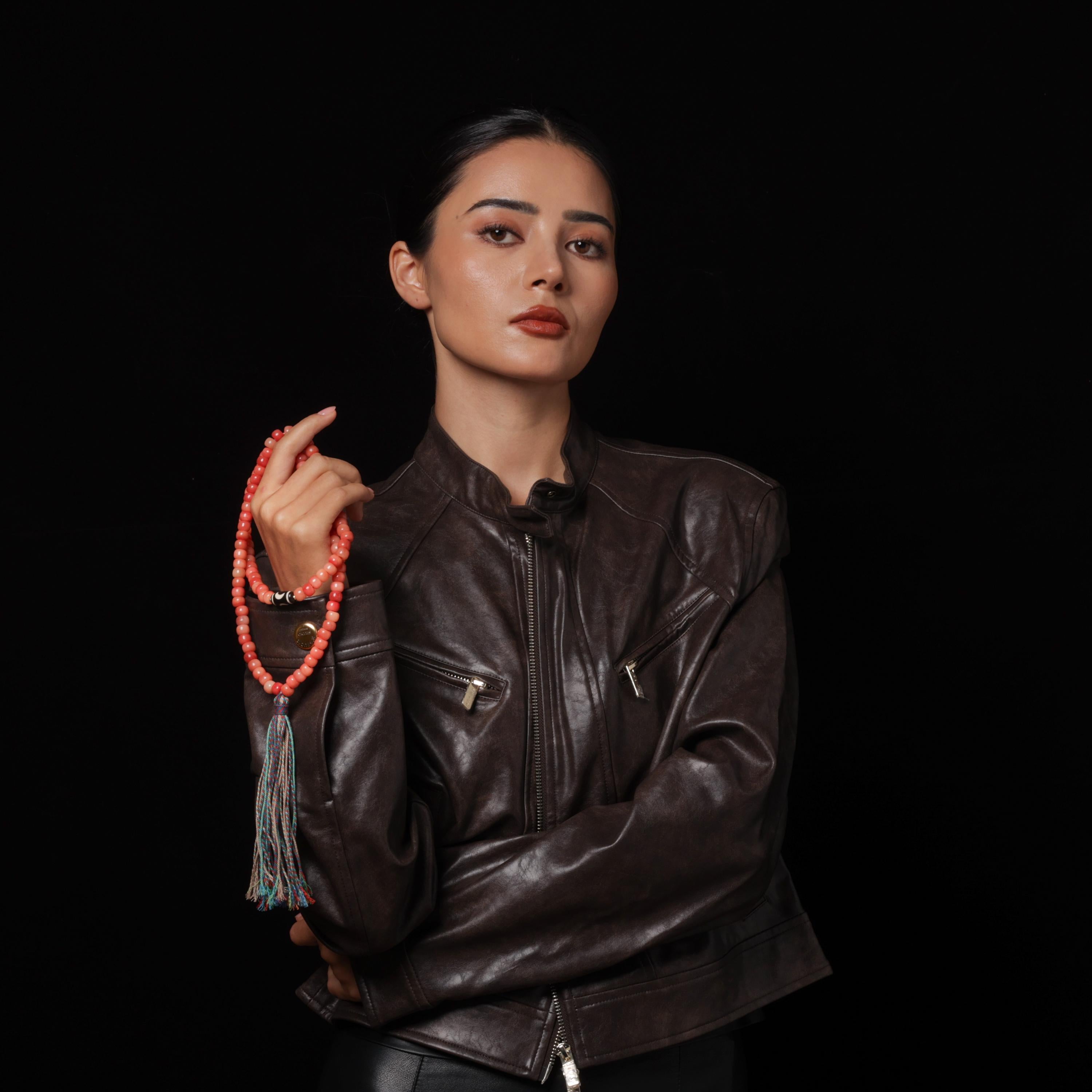 Bone Necklace 108 Dzi Mala Beads