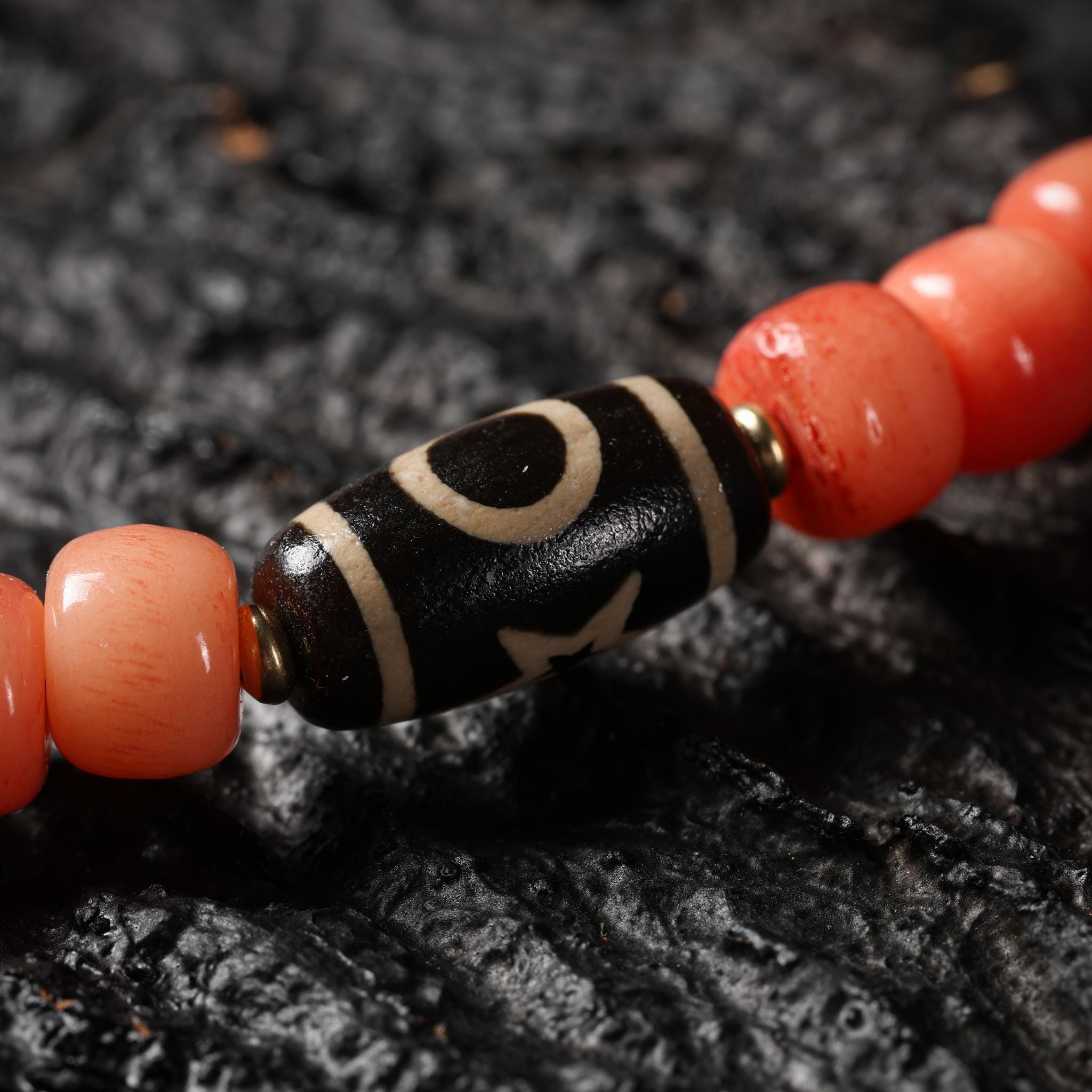 Bone Necklace 108 Dzi Mala Beads