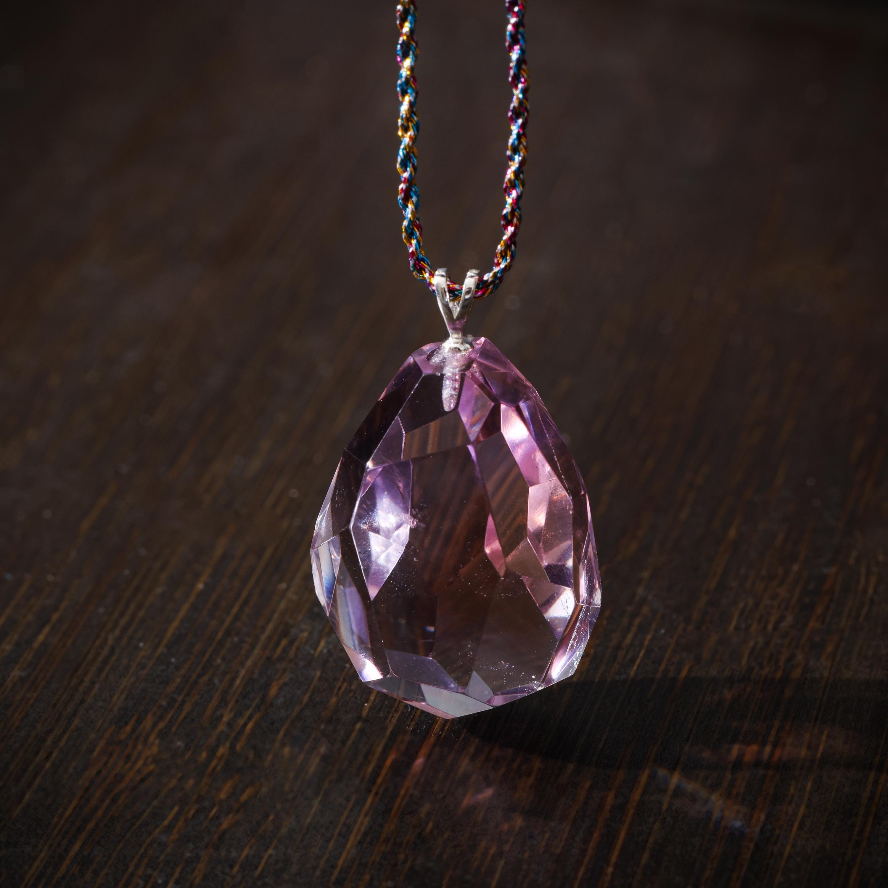 Amethyst Natural Super Seven Crystal Necklace