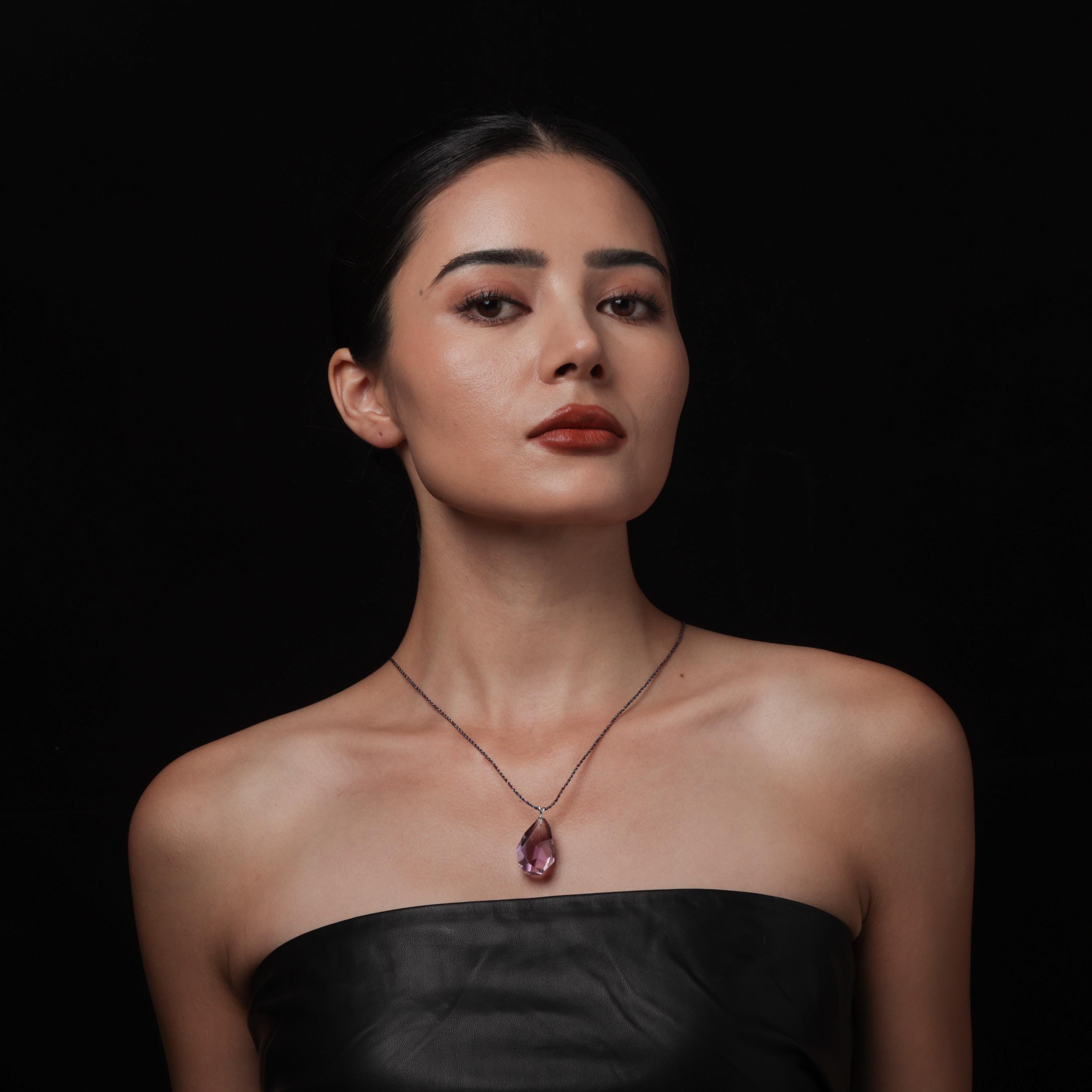 Amethyst Natural Super Seven Crystal Necklace