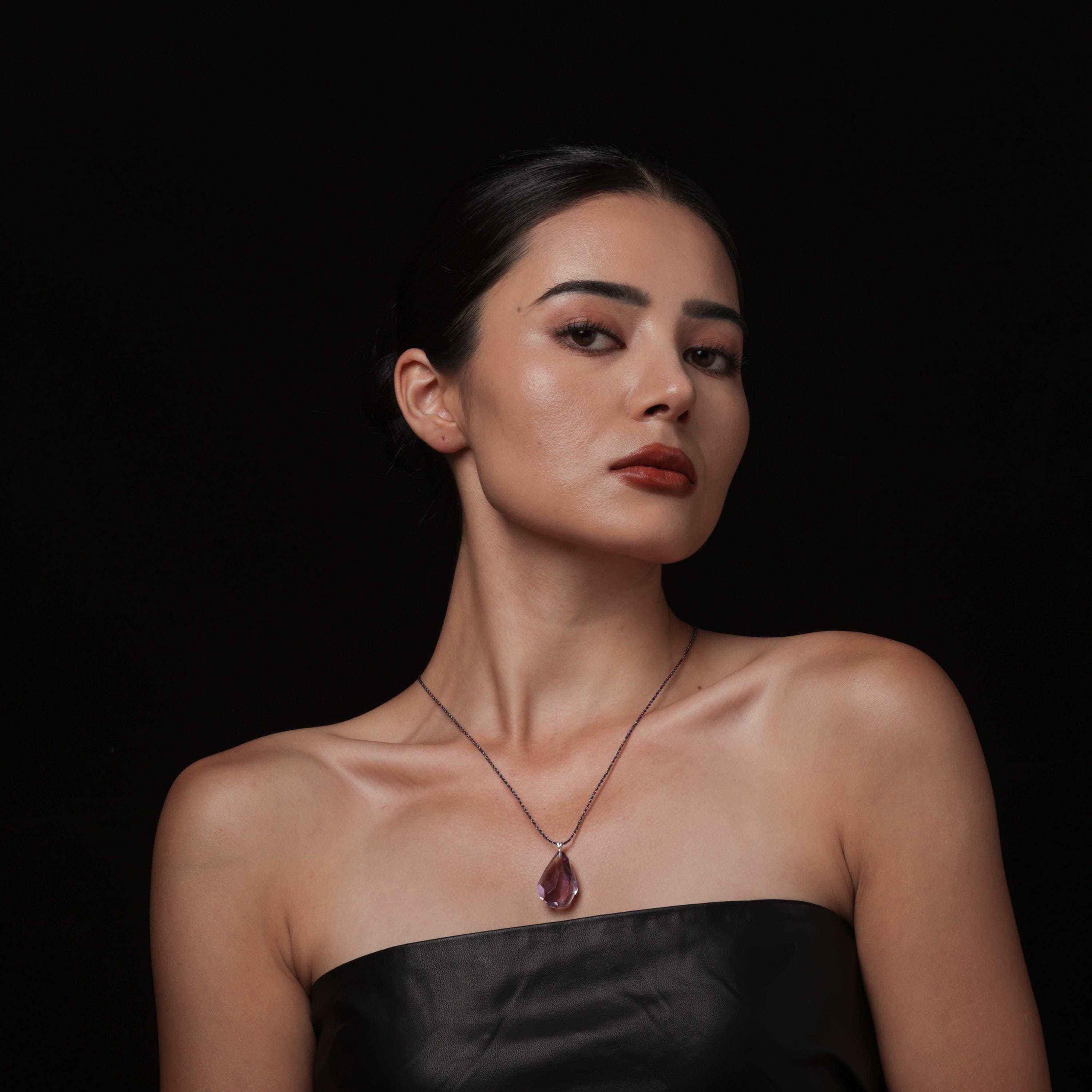 Amethyst Natural Super Seven Crystal Necklace