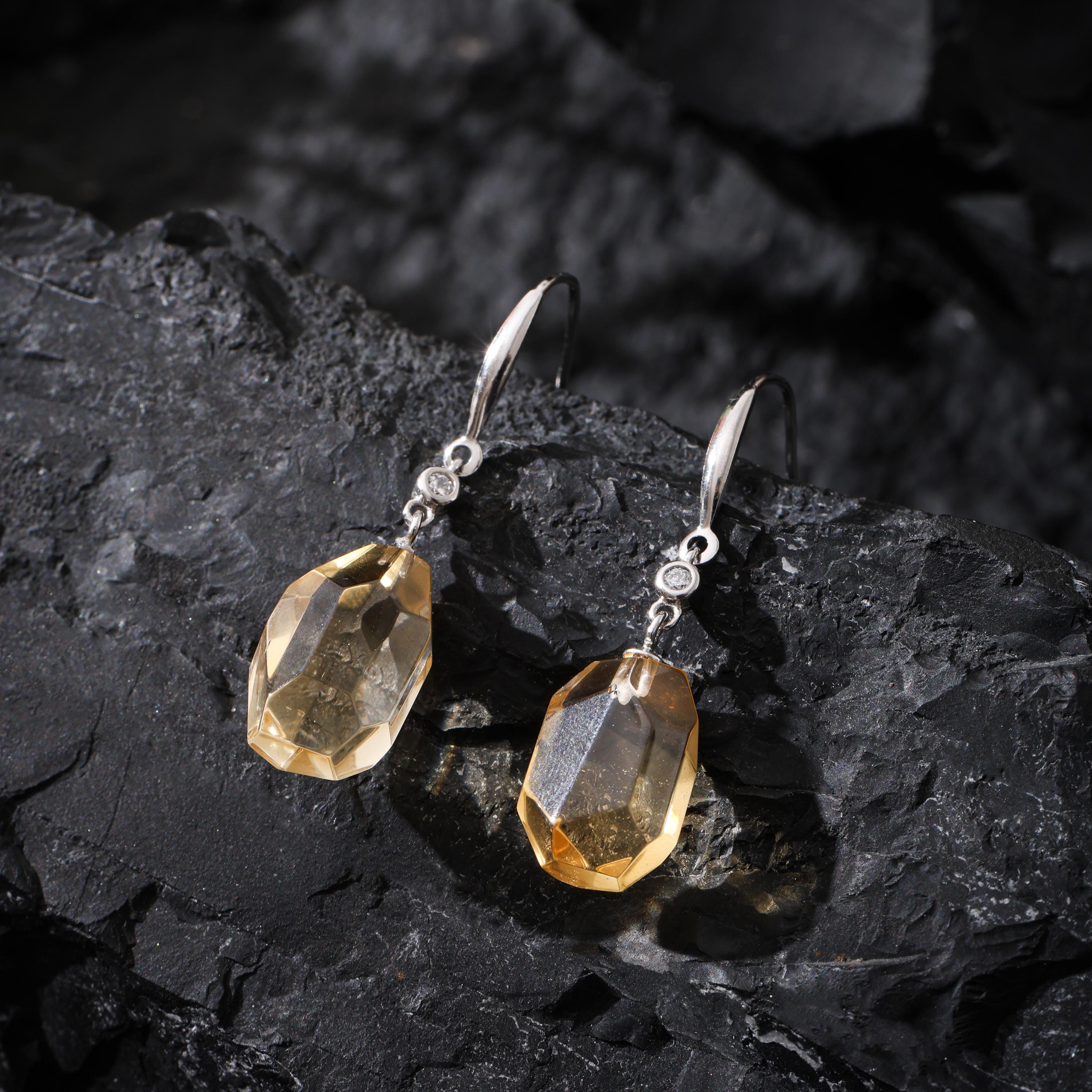 Natural Citrine Earrings
