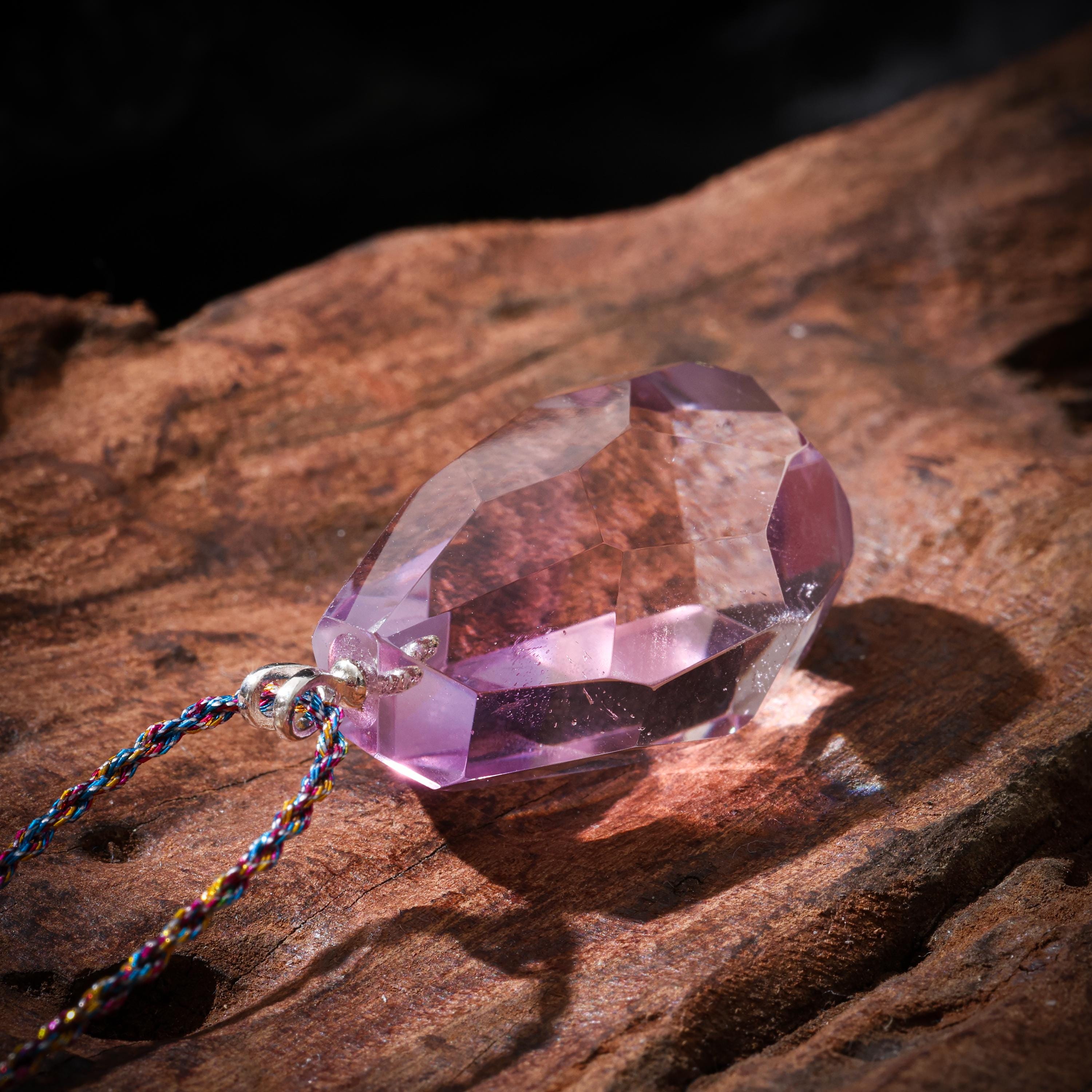 Amethyst Natural Super Seven Crystal Necklace