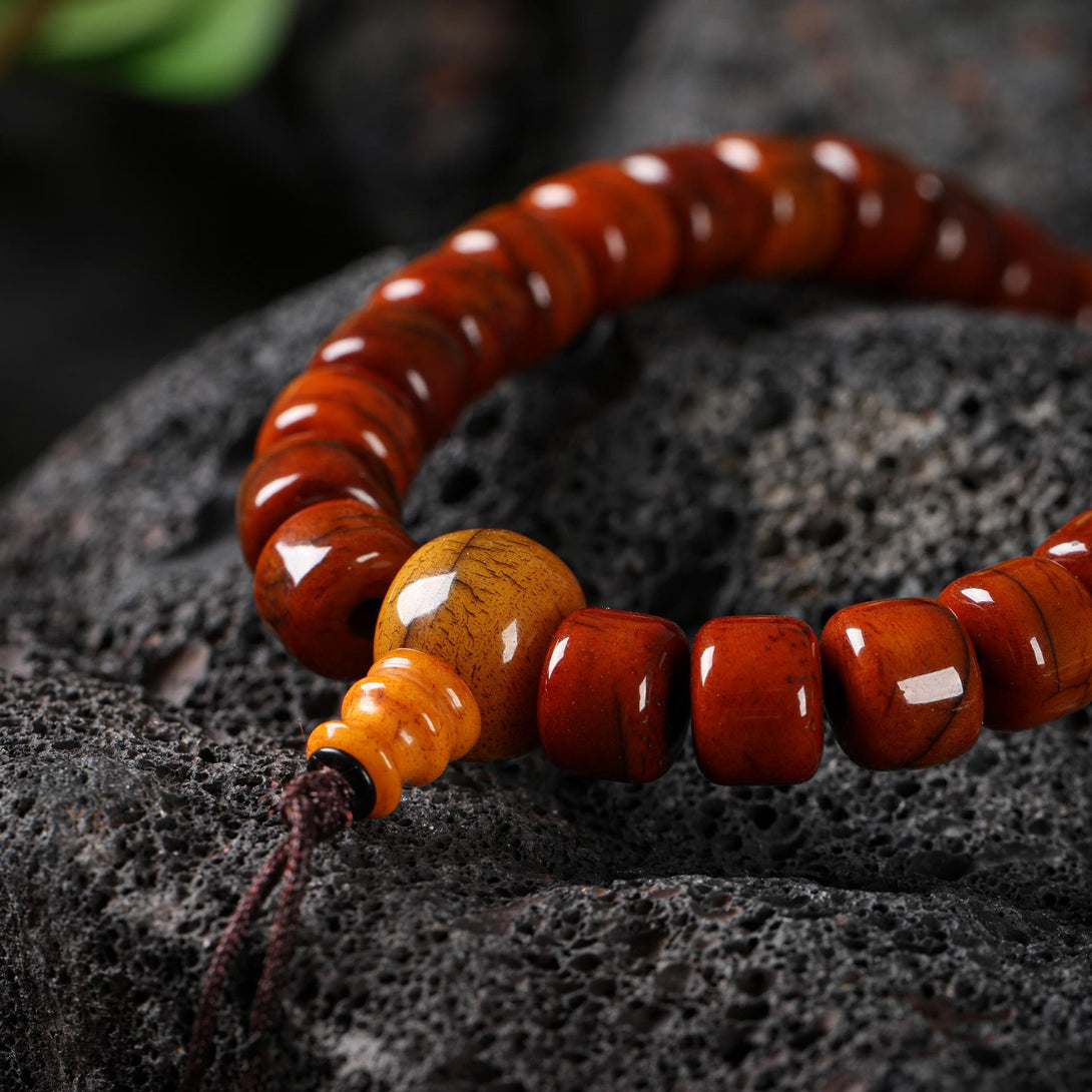 Yak Bone 108 Mala Beads with Turquoise