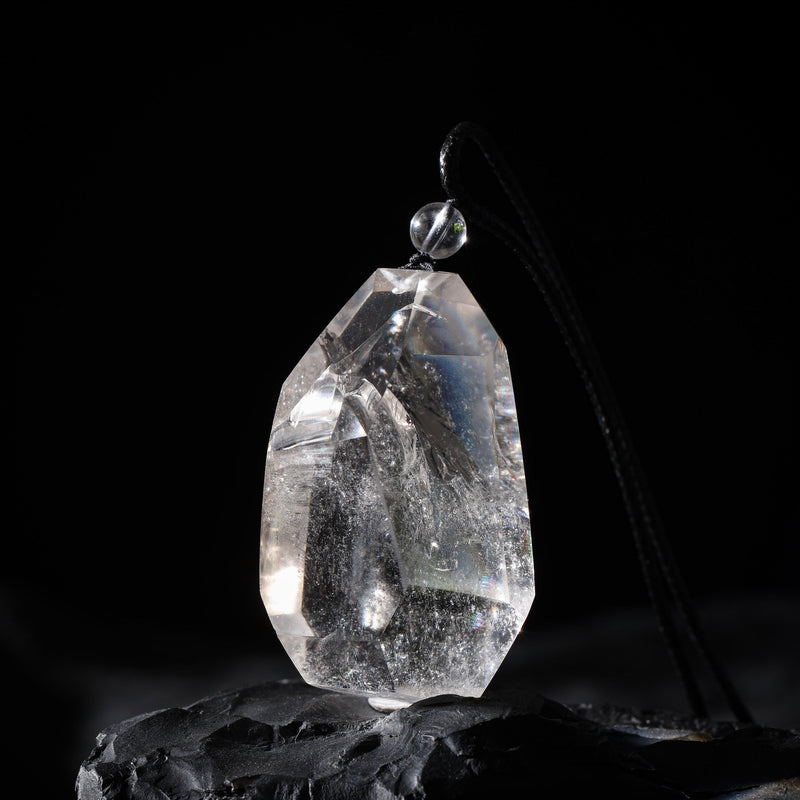 Clear Quartz Crystal Pendant Necklace