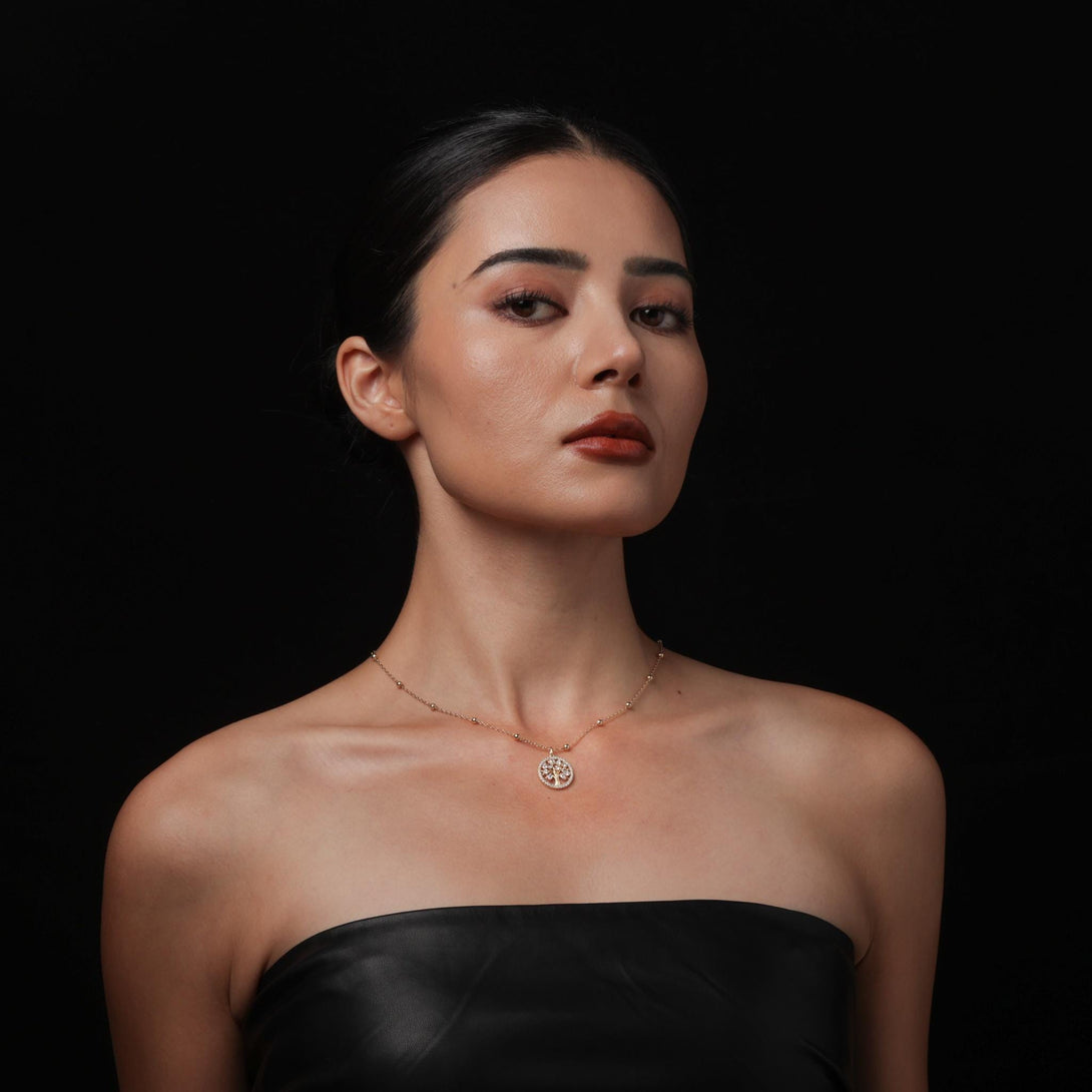 18K Gold Plated Tree of Life Healing Necklace