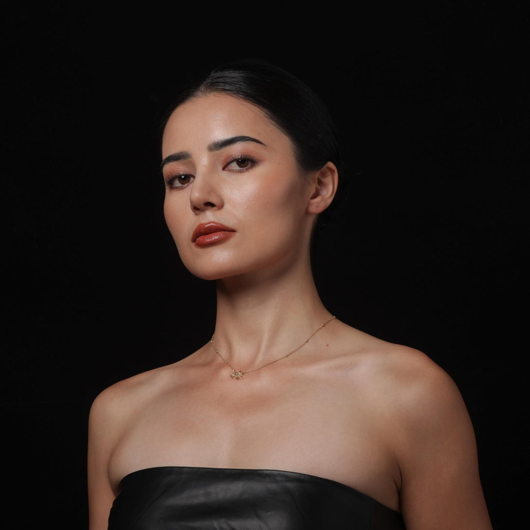 18K Gold-Plated Lotus Necklace