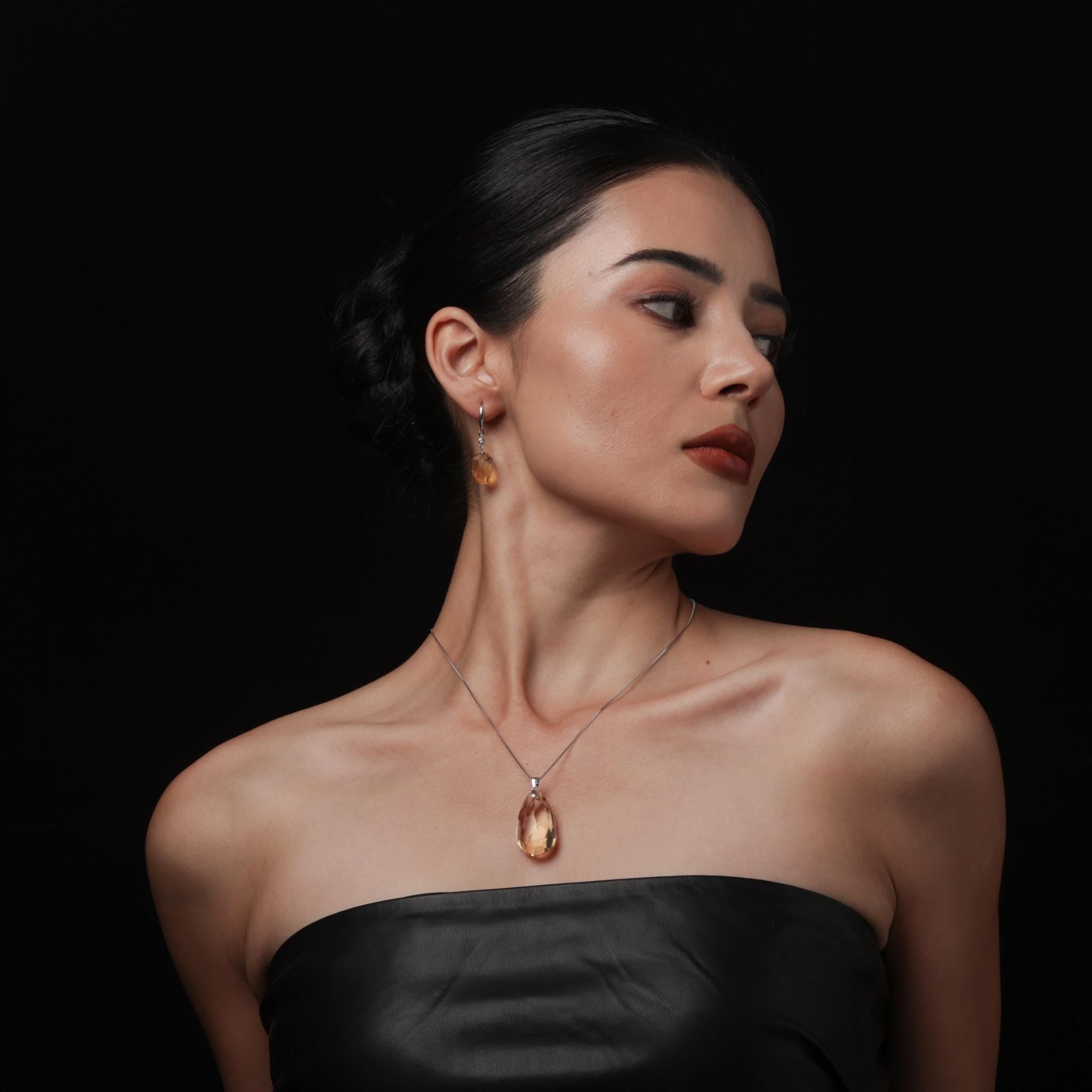 Natural Citrine Earrings