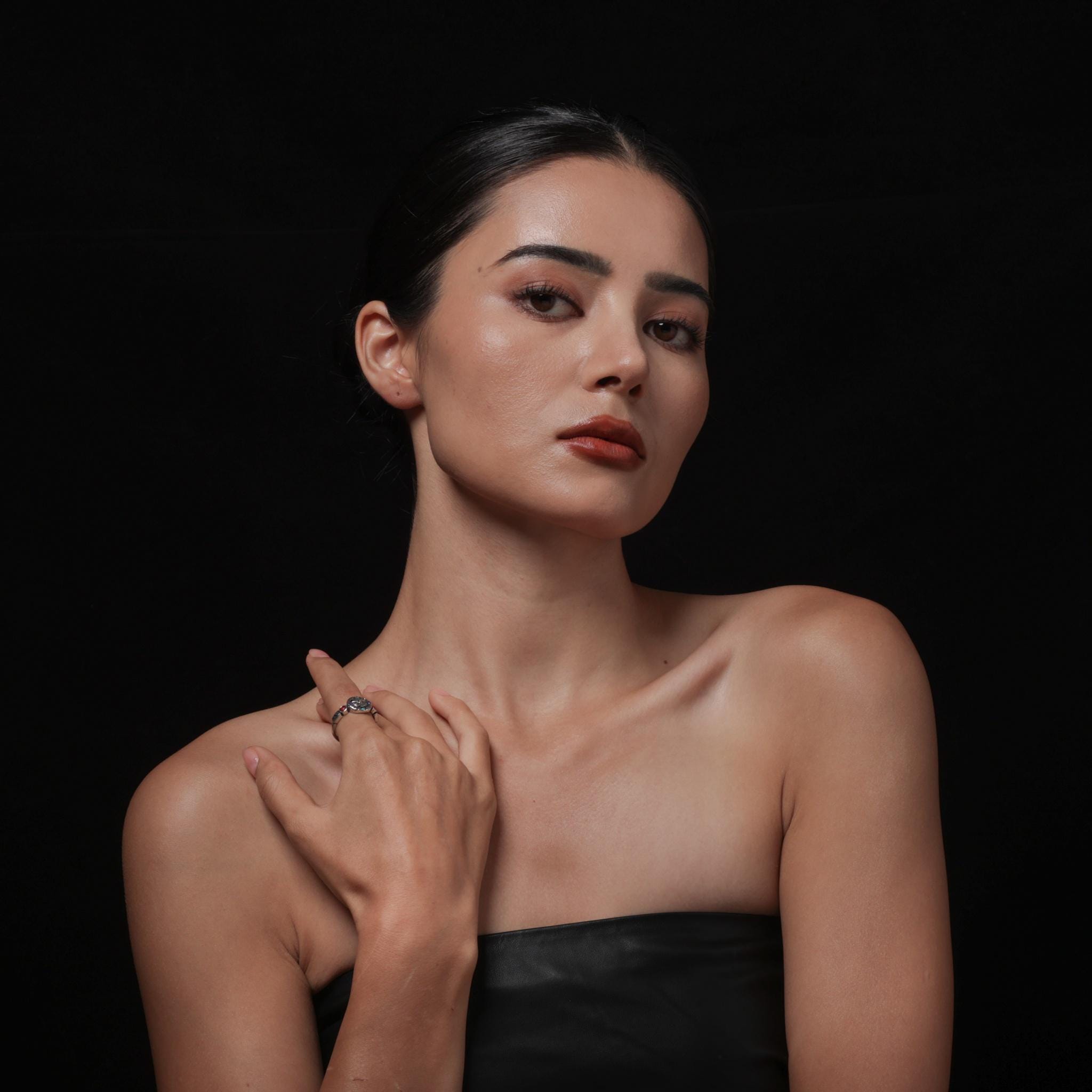 Tibetan Wealth Protector Zaki Sterling Silver Ring