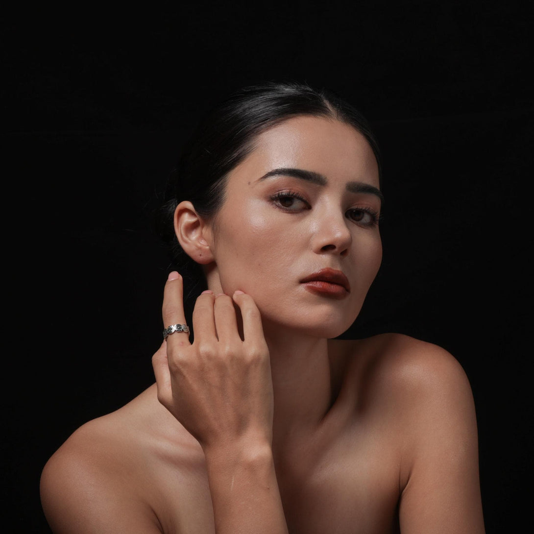 Engraved Ring Tibetan Sacred Wealth Protector Zambala