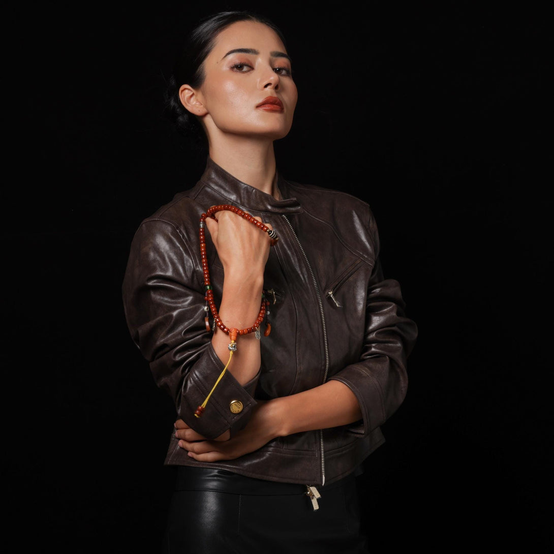 Yak Bone Mala Dzi Bead Bracelet