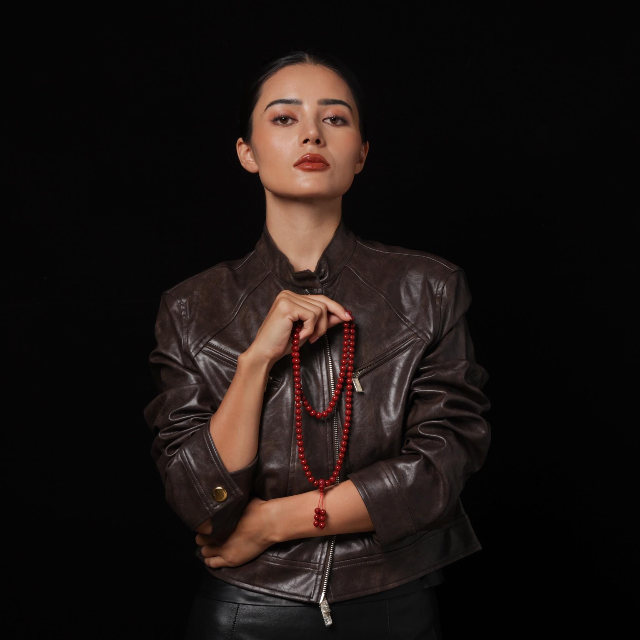 Pure Purple Cinnabar Bracelet Healing Jewelry