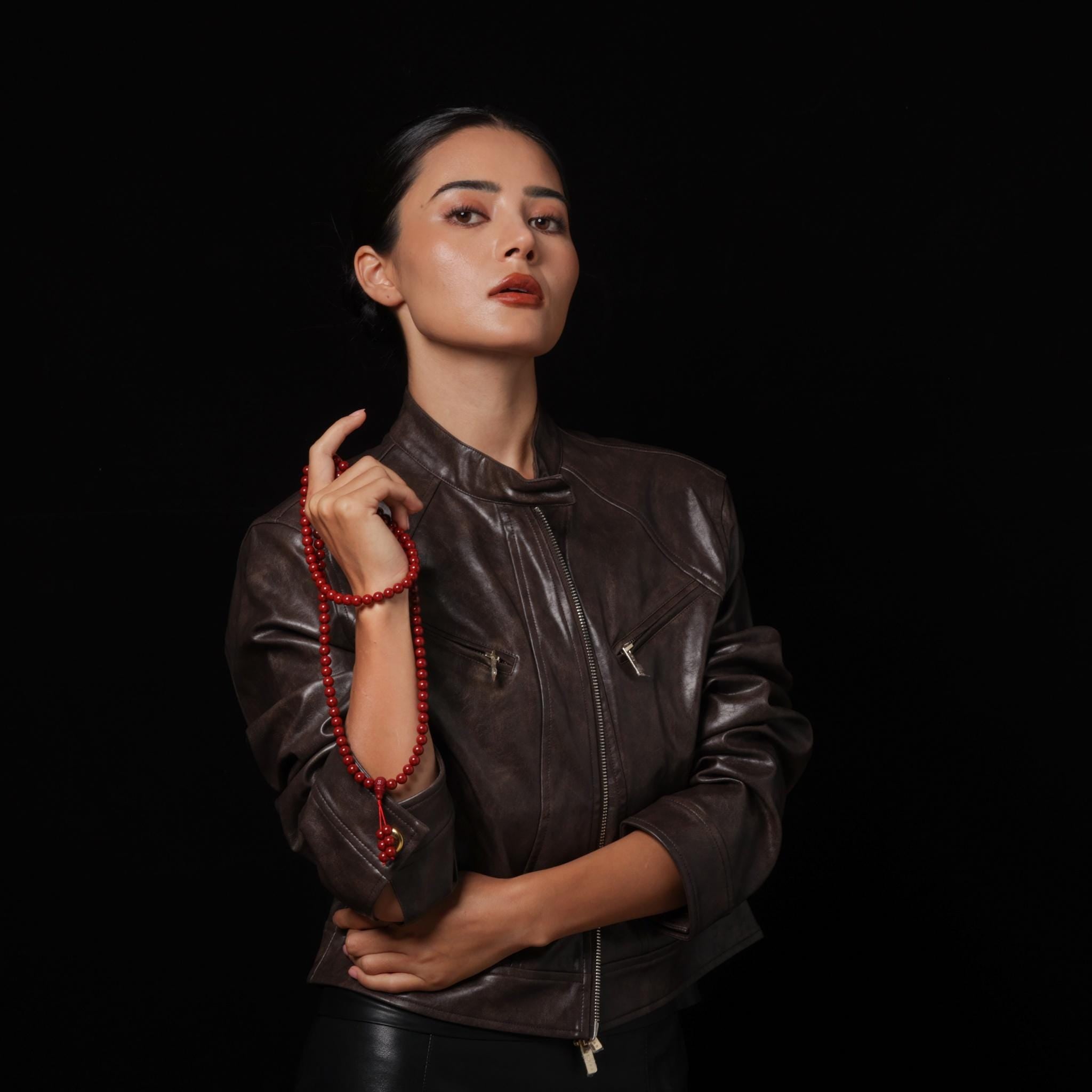 Pure Purple Cinnabar Bracelet Healing Jewelry