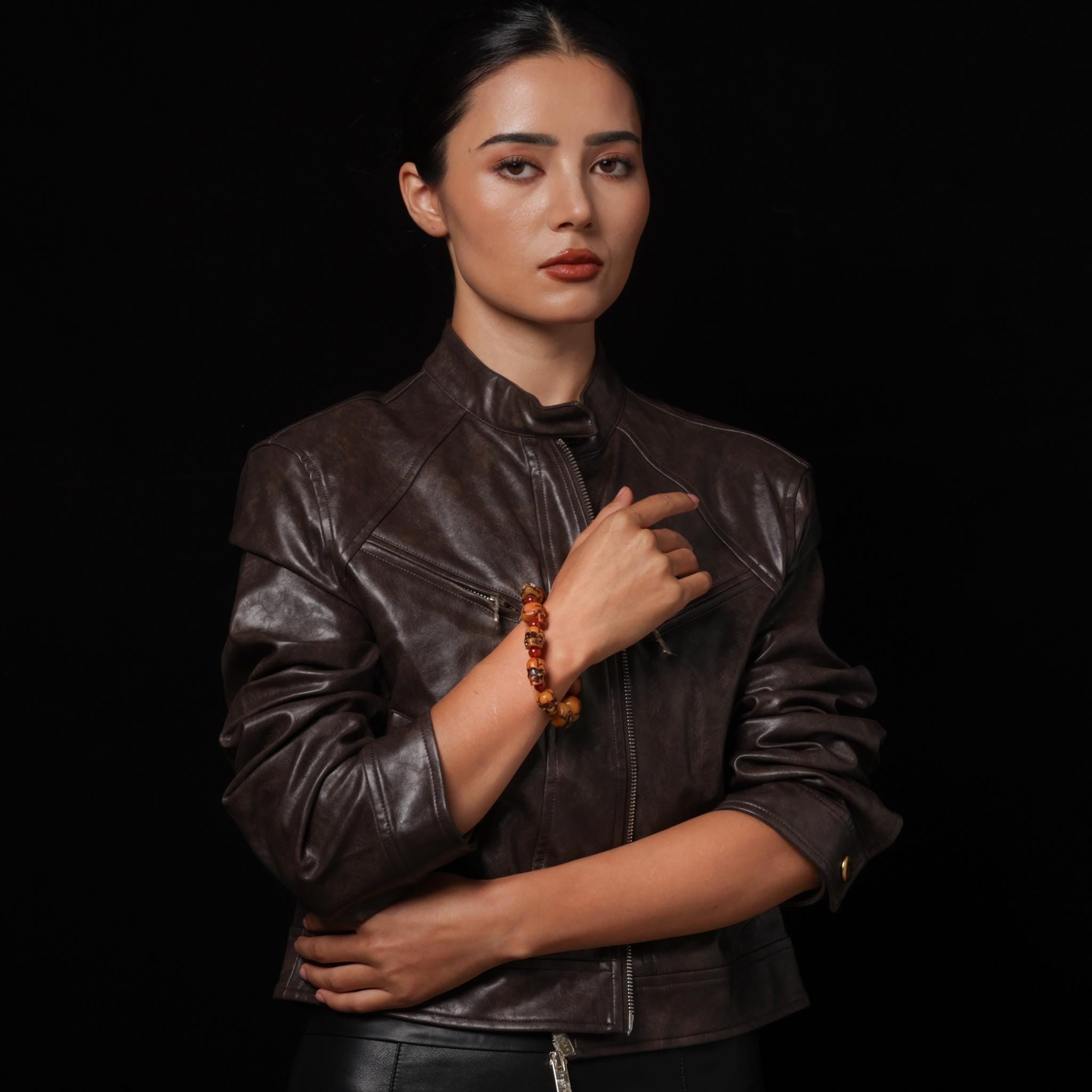 Bone Skull Bracelet Tibetan Protection Amulet