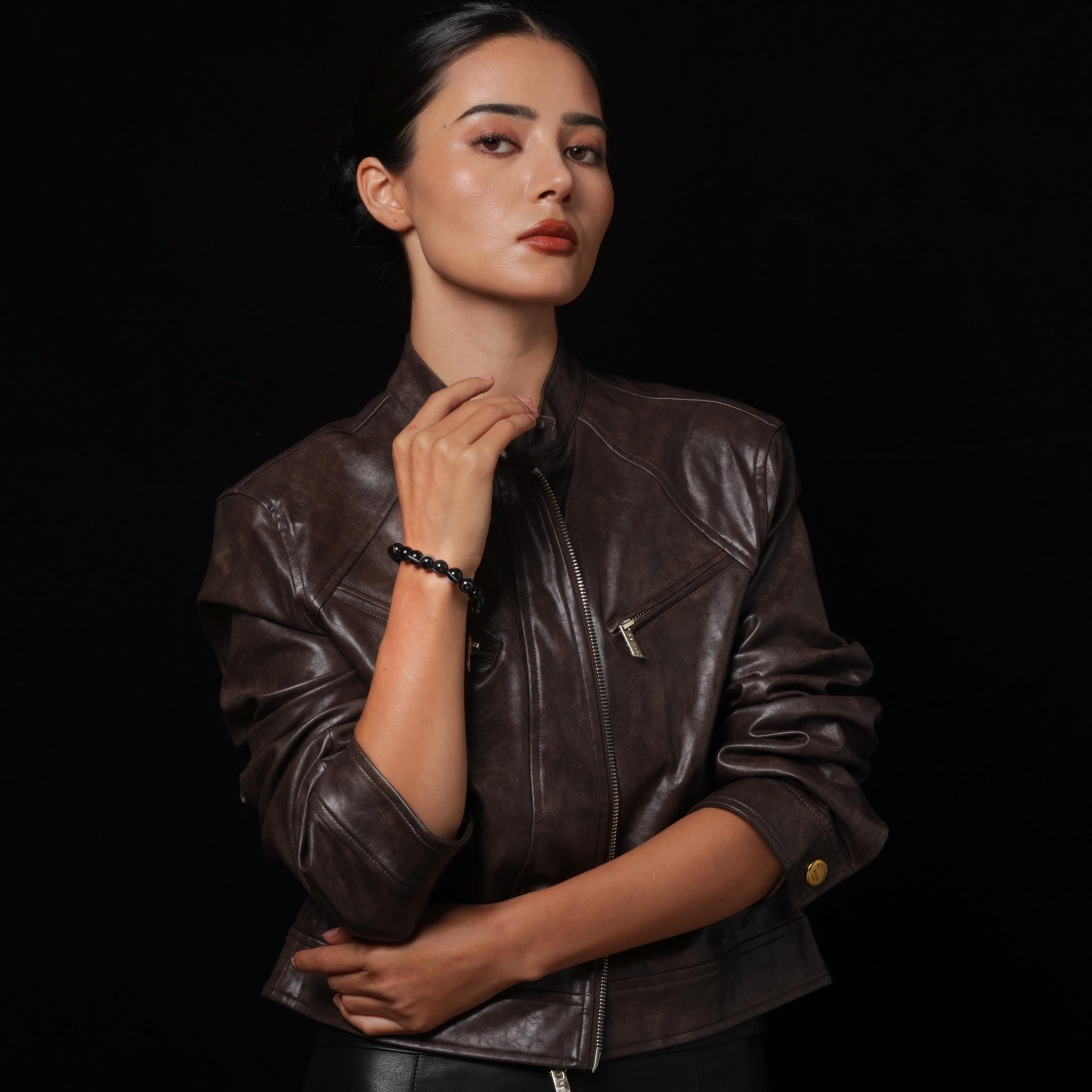 Natural Black Tiger Eye Agate Bracelet