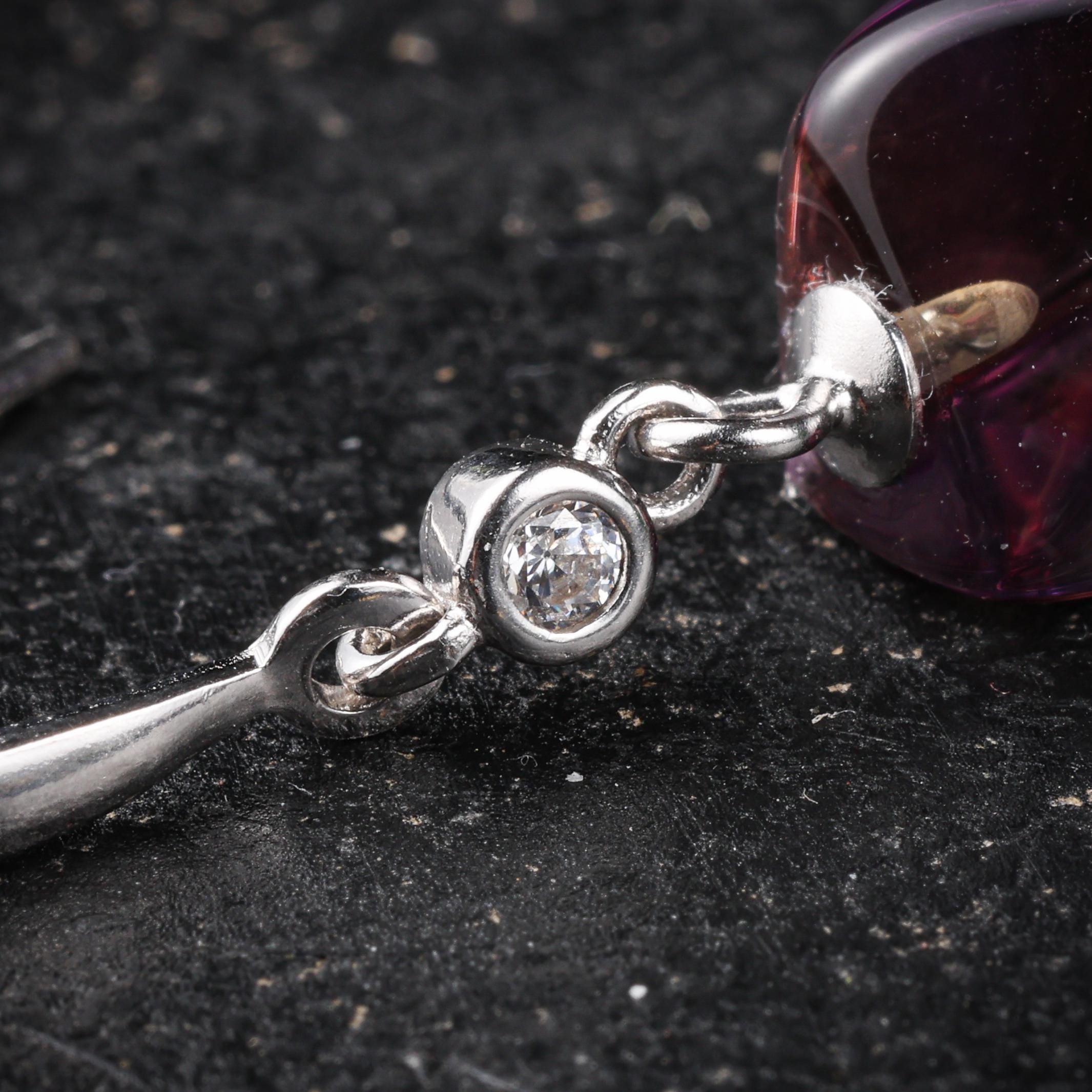 Natural Ametrine Earrings Amethyst-Citrine Quartz