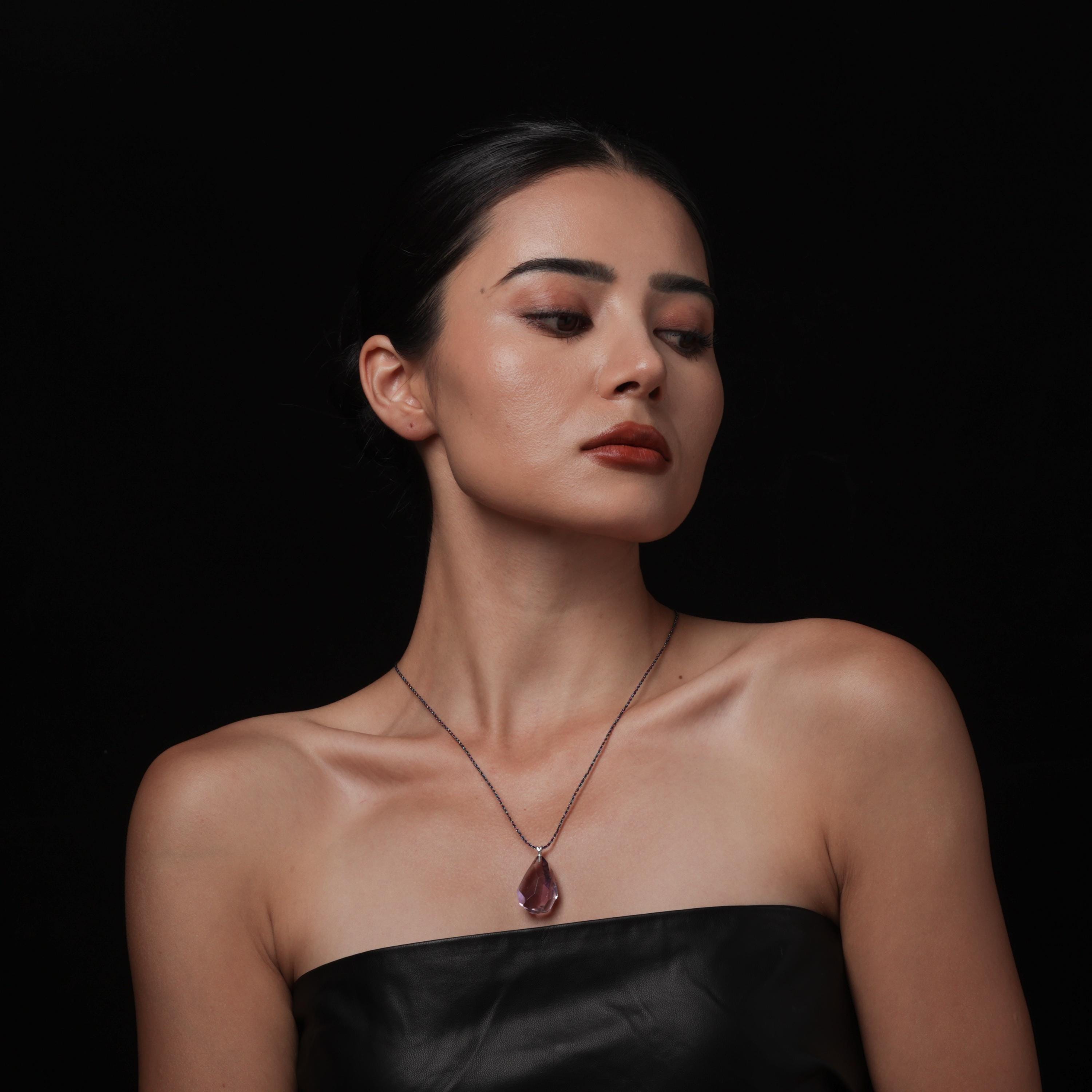 Amethyst Natural Super Seven Crystal Necklace