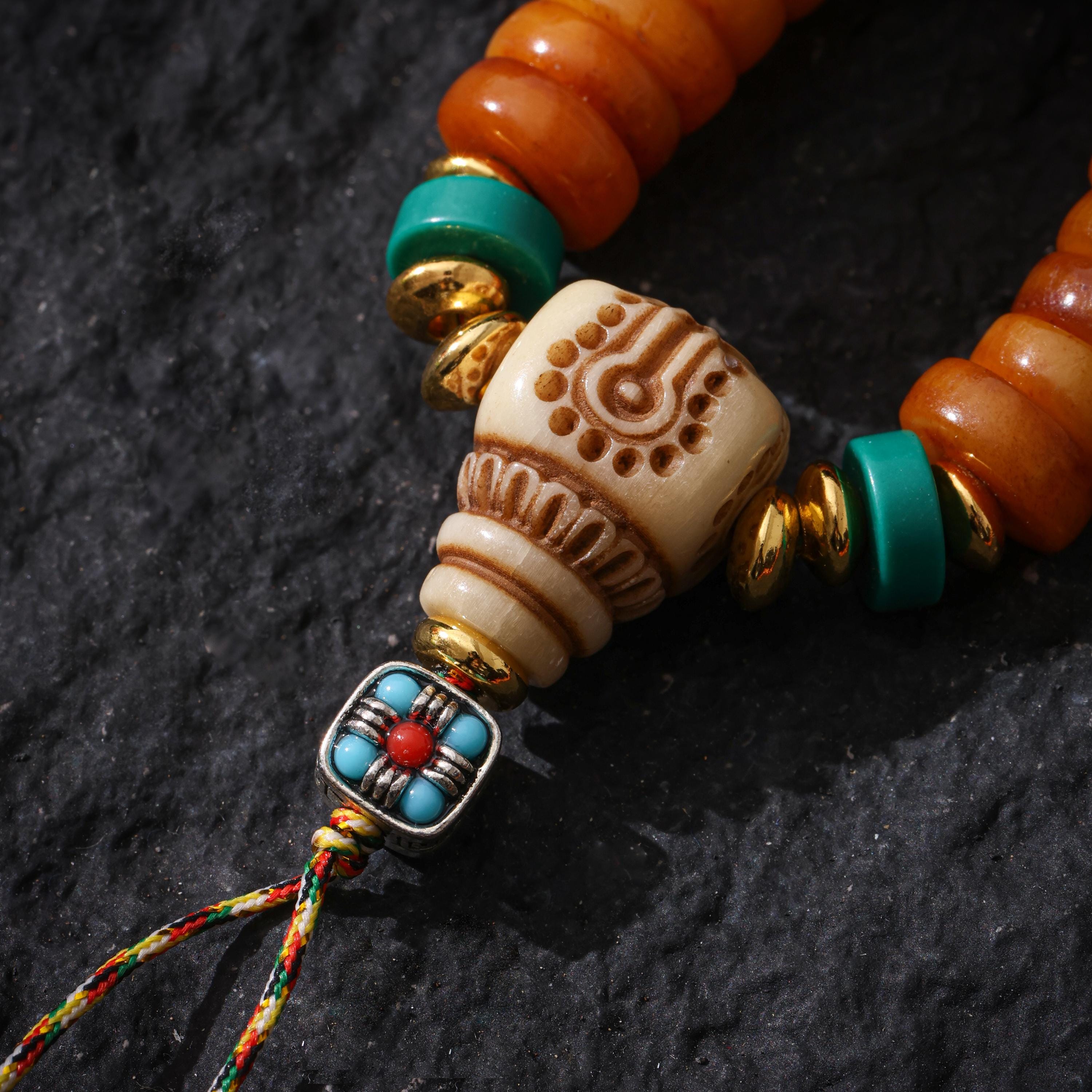 Bone Necklace 108 Mala Beads