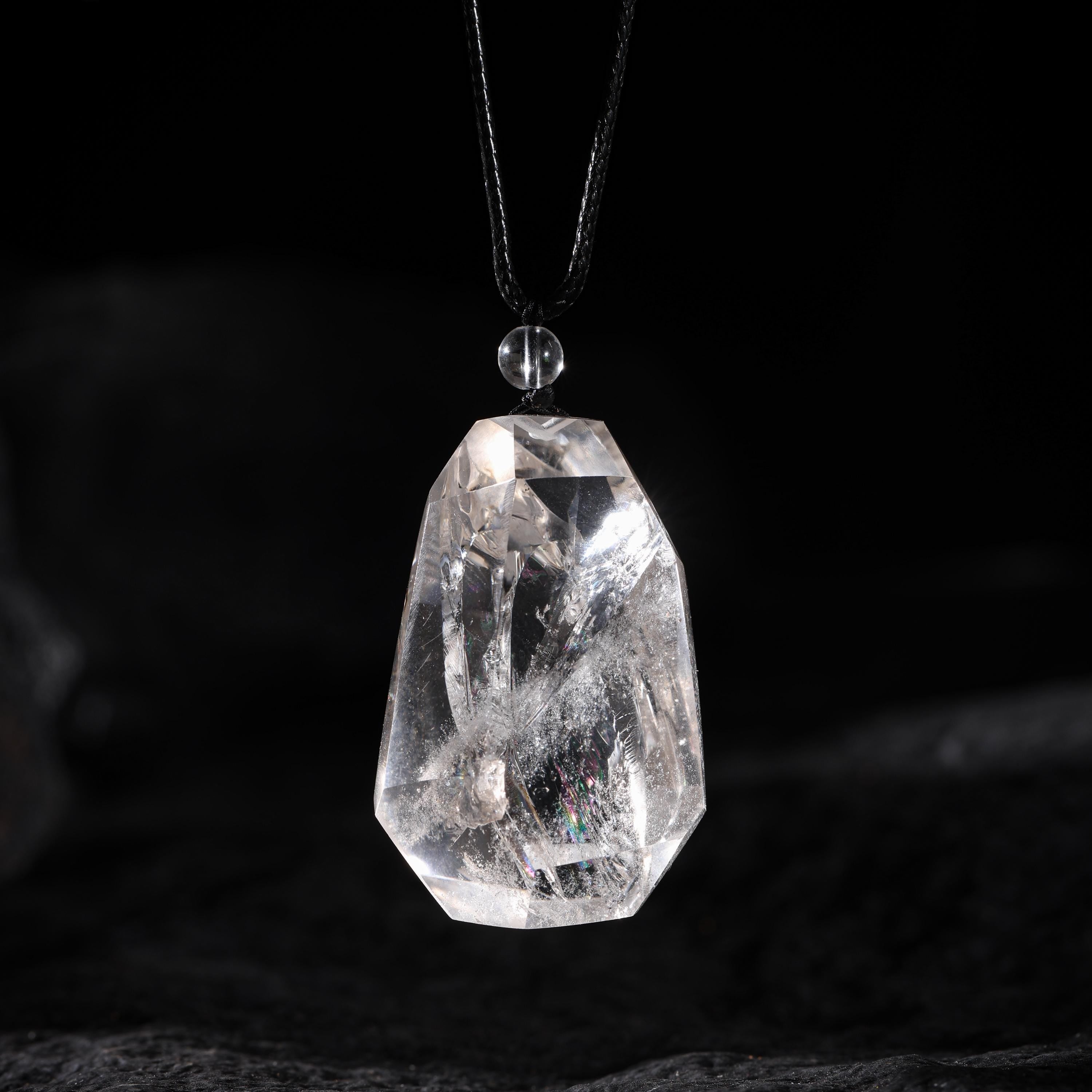 Natural Clear Quartz Pendant Necklace