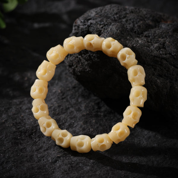 Yak Bone Skull Bracelet