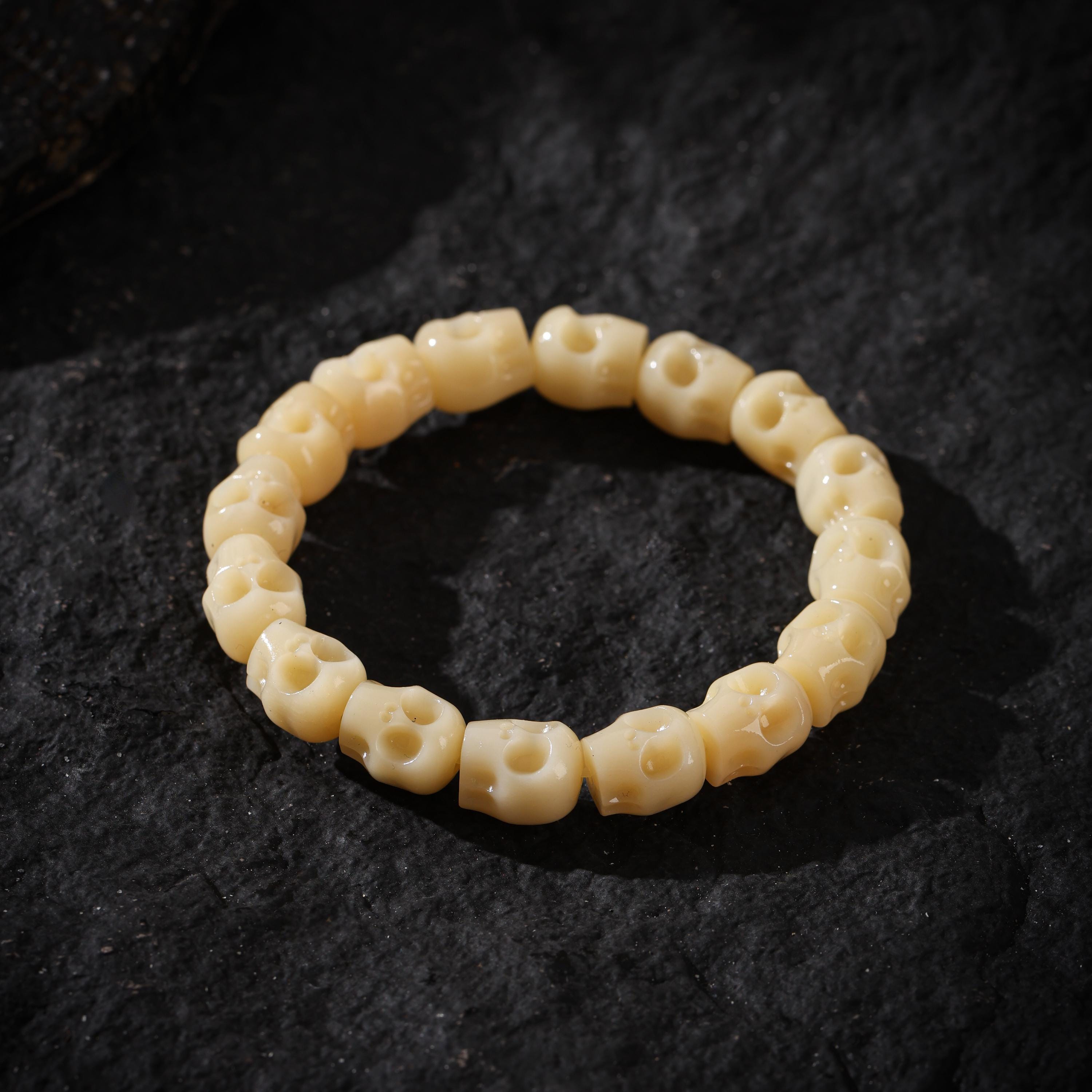 Yak Bone Skull Bracelet