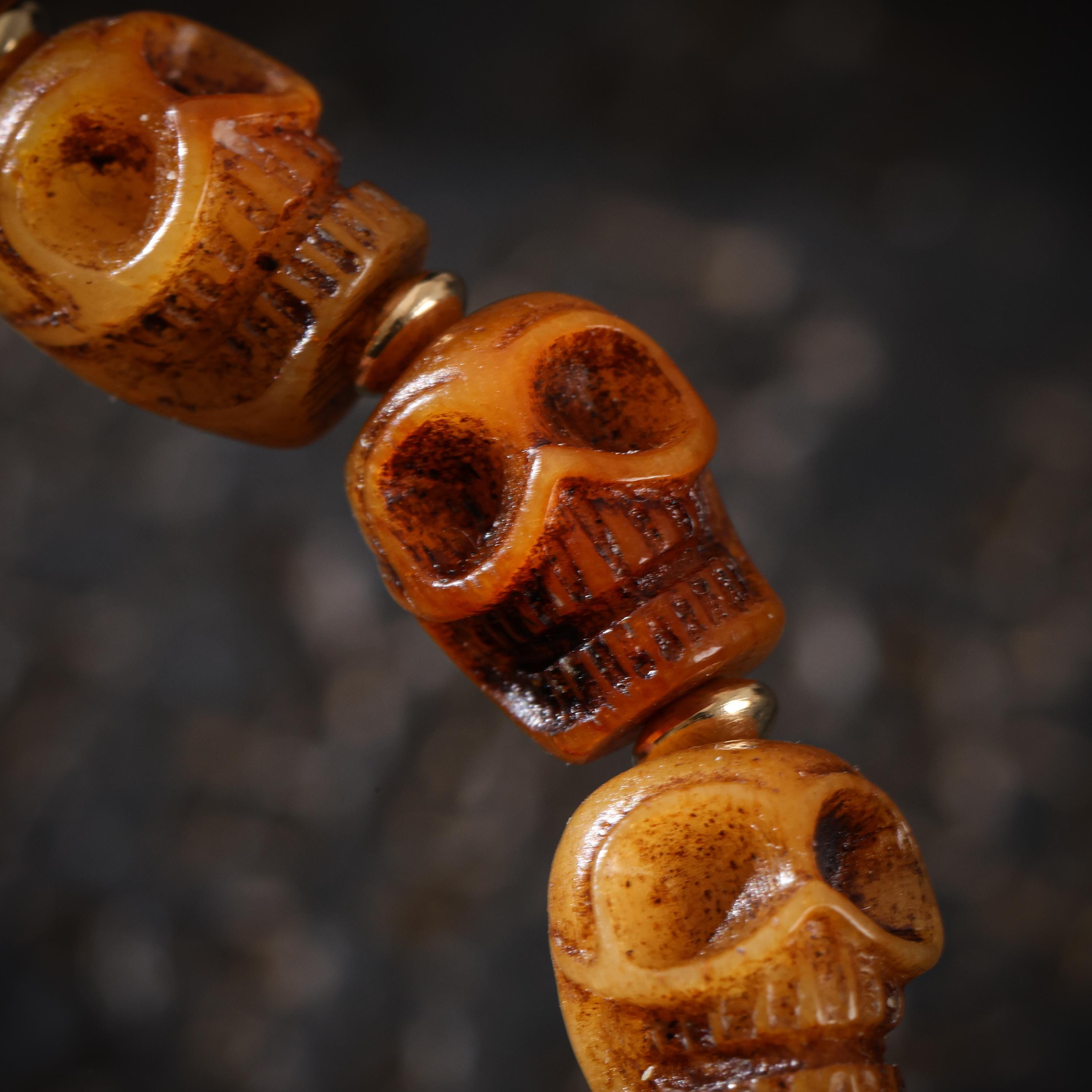 Yak Bone Skull Vintage Bracelet