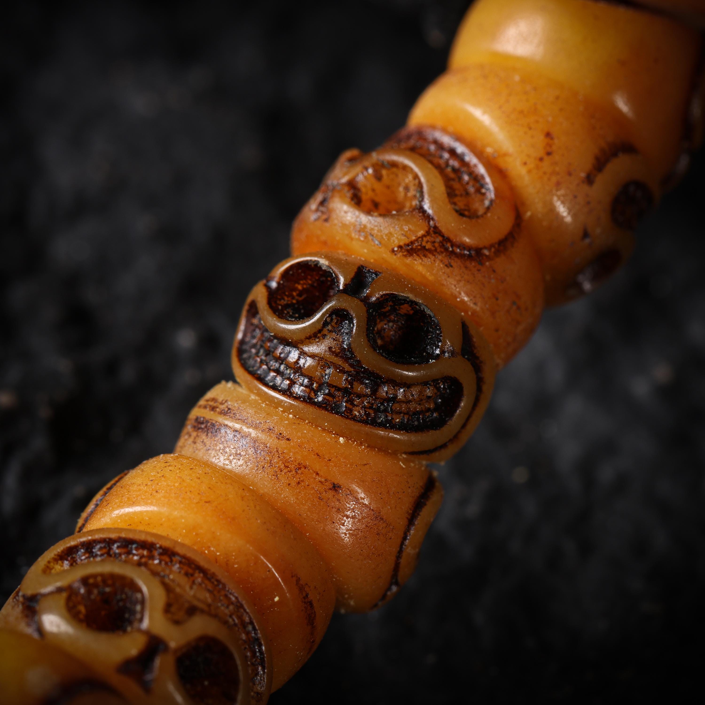 Bone Smiling Skull Necklace