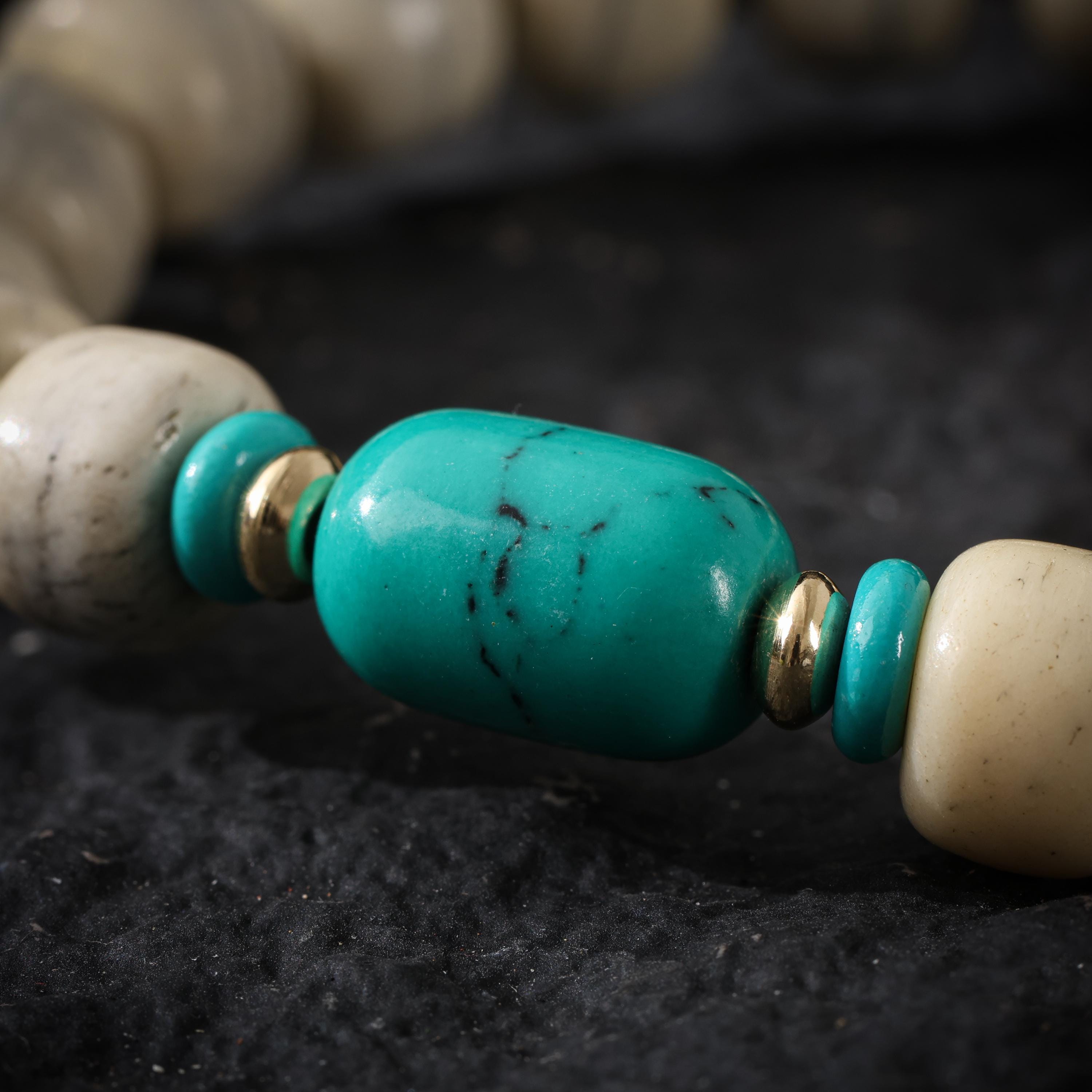 Bone Bracelet Turquoise Jewelry