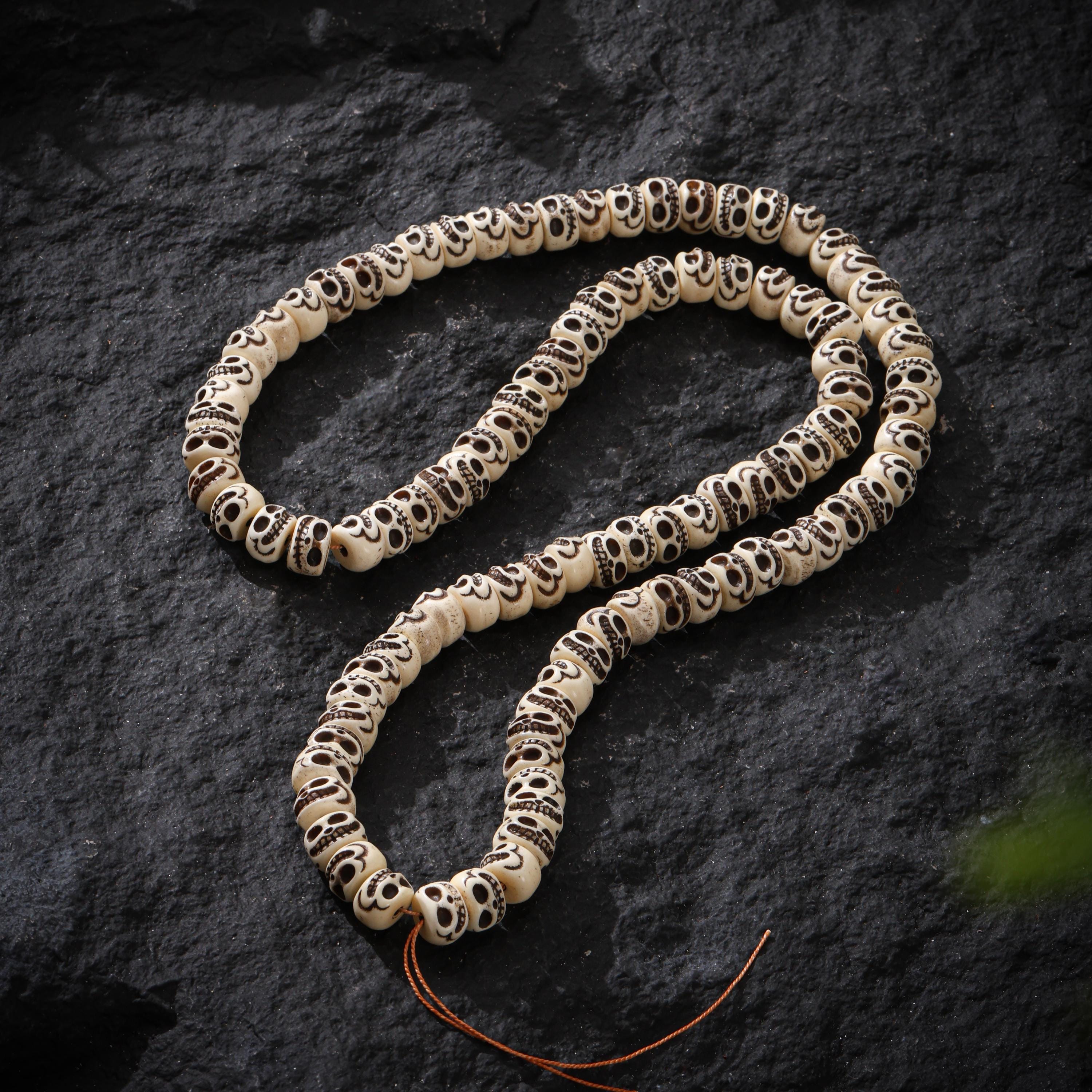 Bone Smiling Skull Necklace